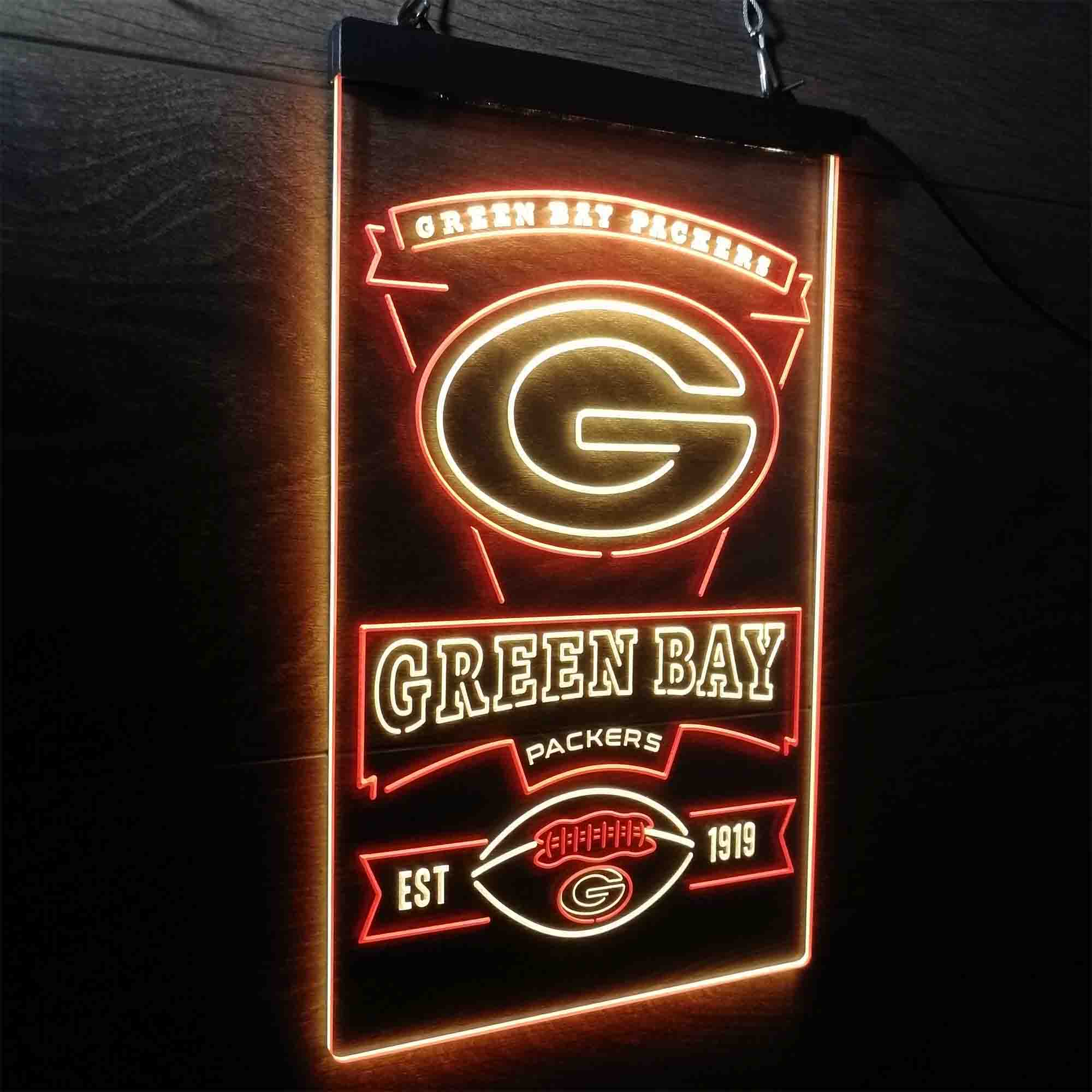 Green Bay Packers Memorabilia Led Light Sign - Limited Edition