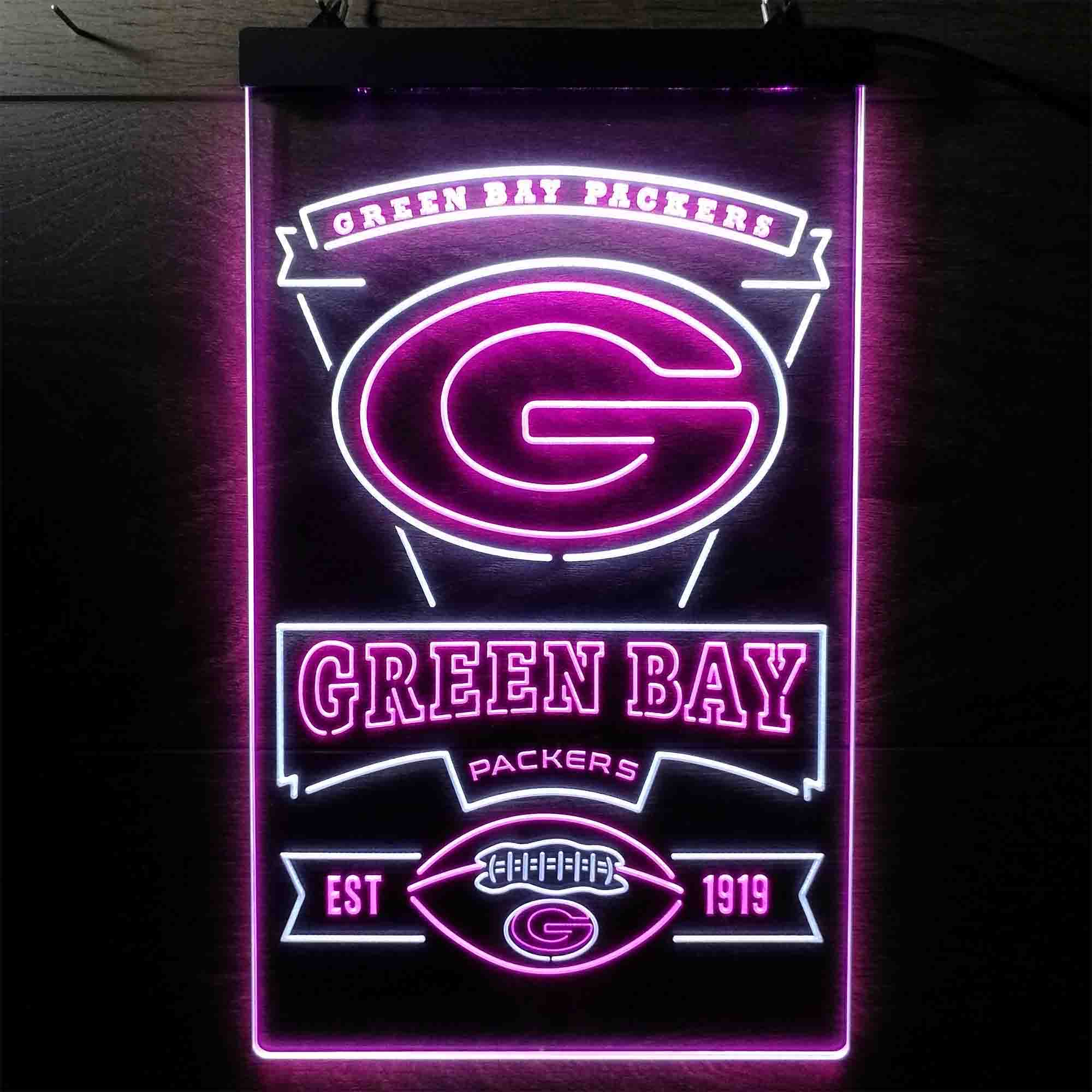 Green Bay Packers Est. 1919 Neon-Like LED Sign