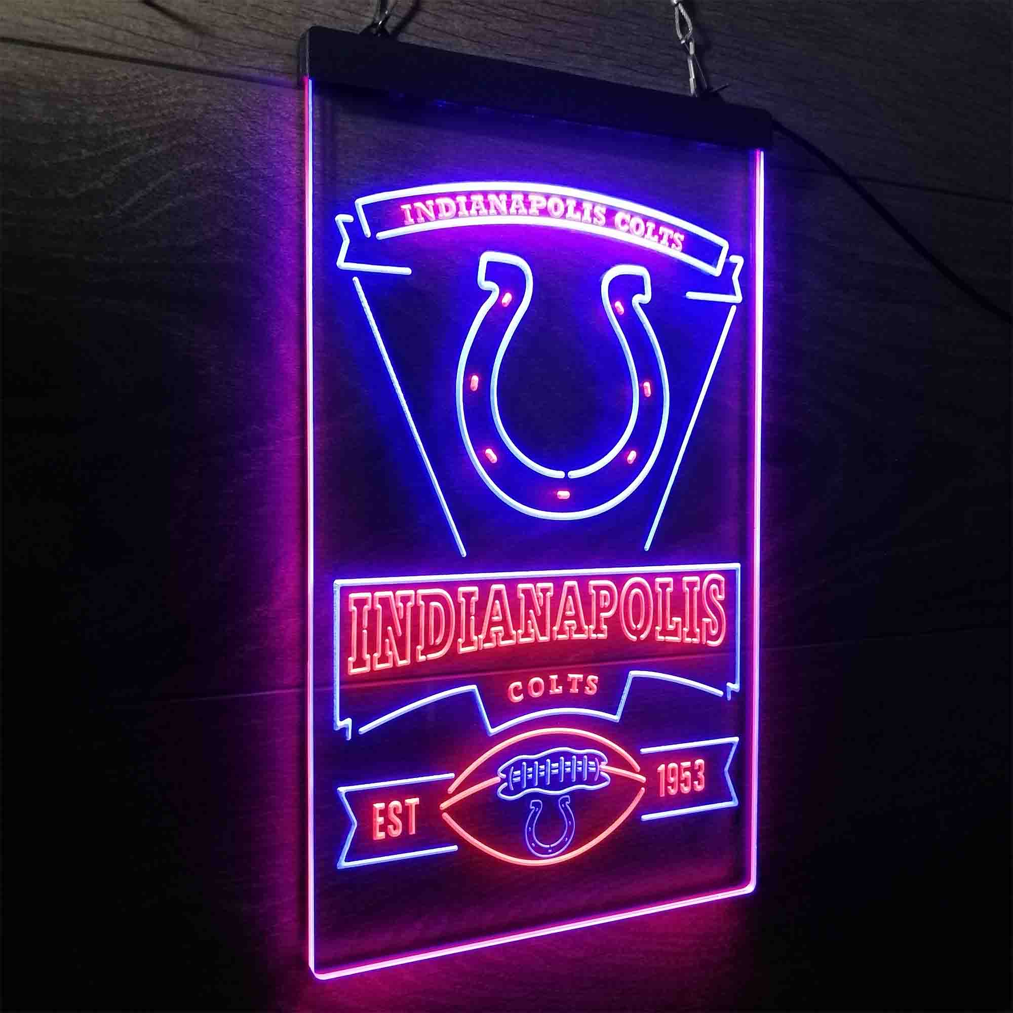 Indianapolis Colts Neon-Like Led Light Sign