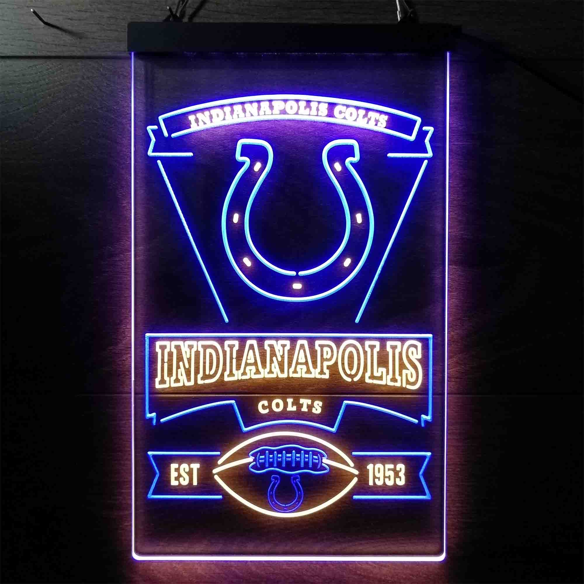 Indianapolis Colts Neon-Like Led Light Sign