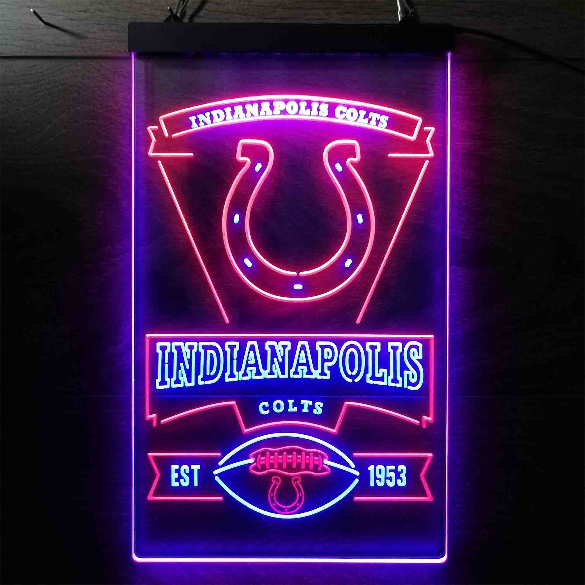 Indianapolis Colts Neon-Like Led Light Sign