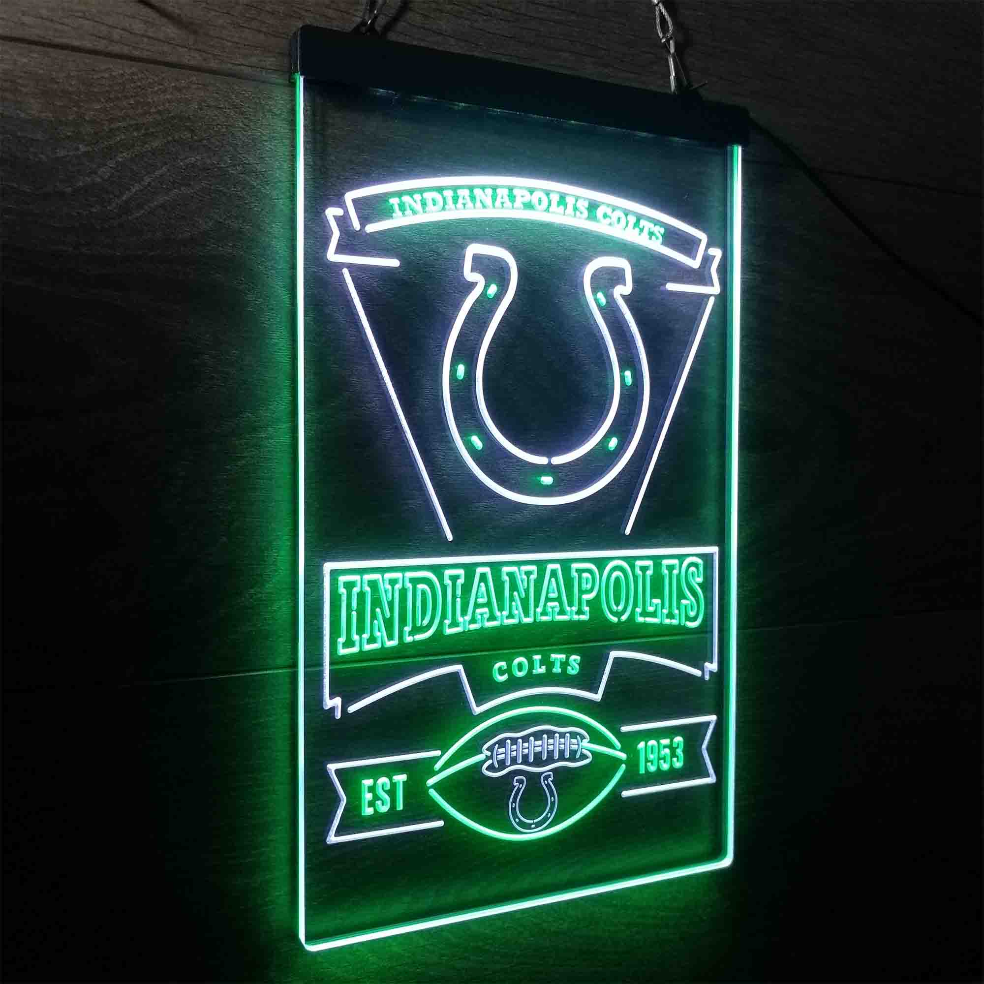 Indianapolis Colts Neon-Like Led Light Sign