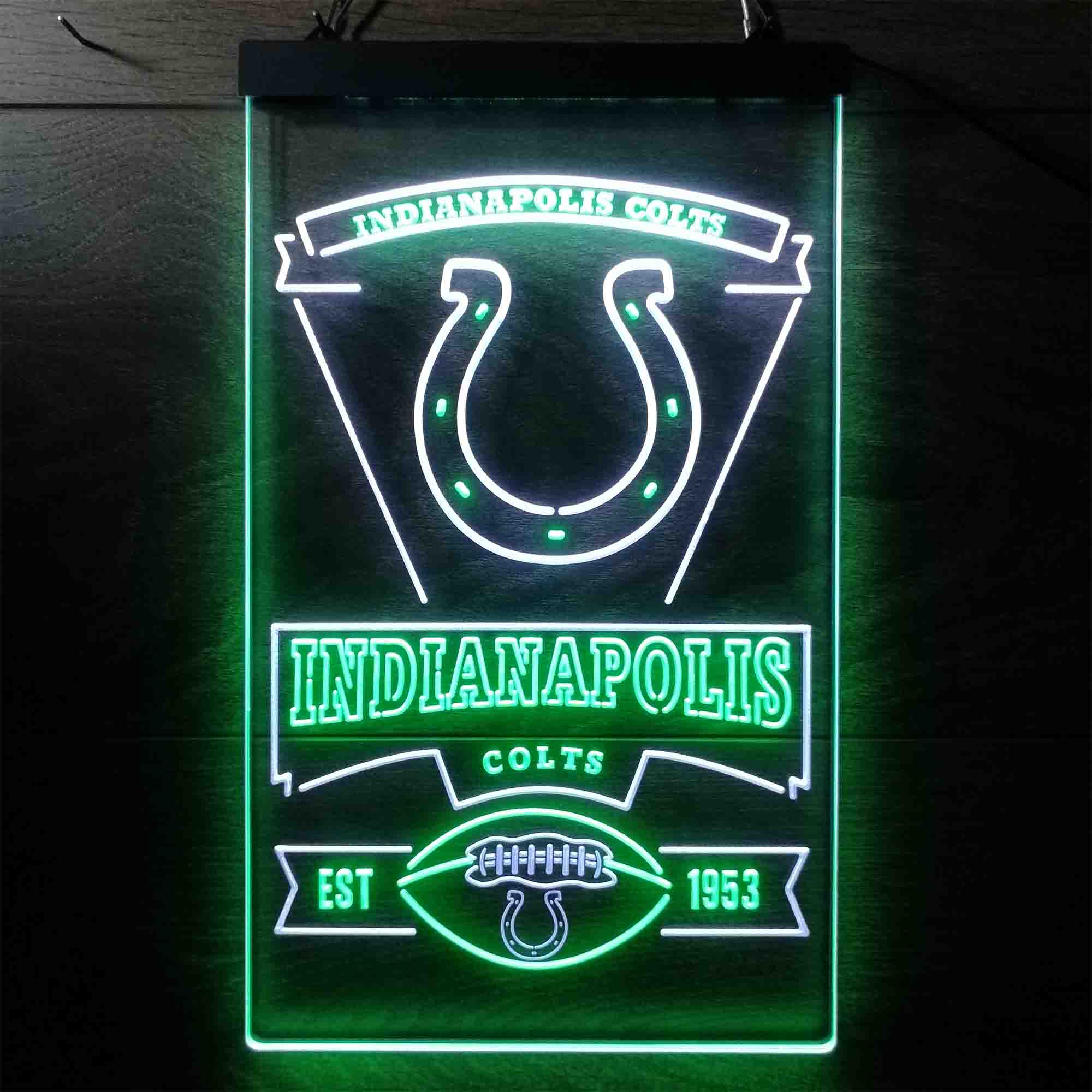 Indianapolis Colts Neon-Like Led Light Sign