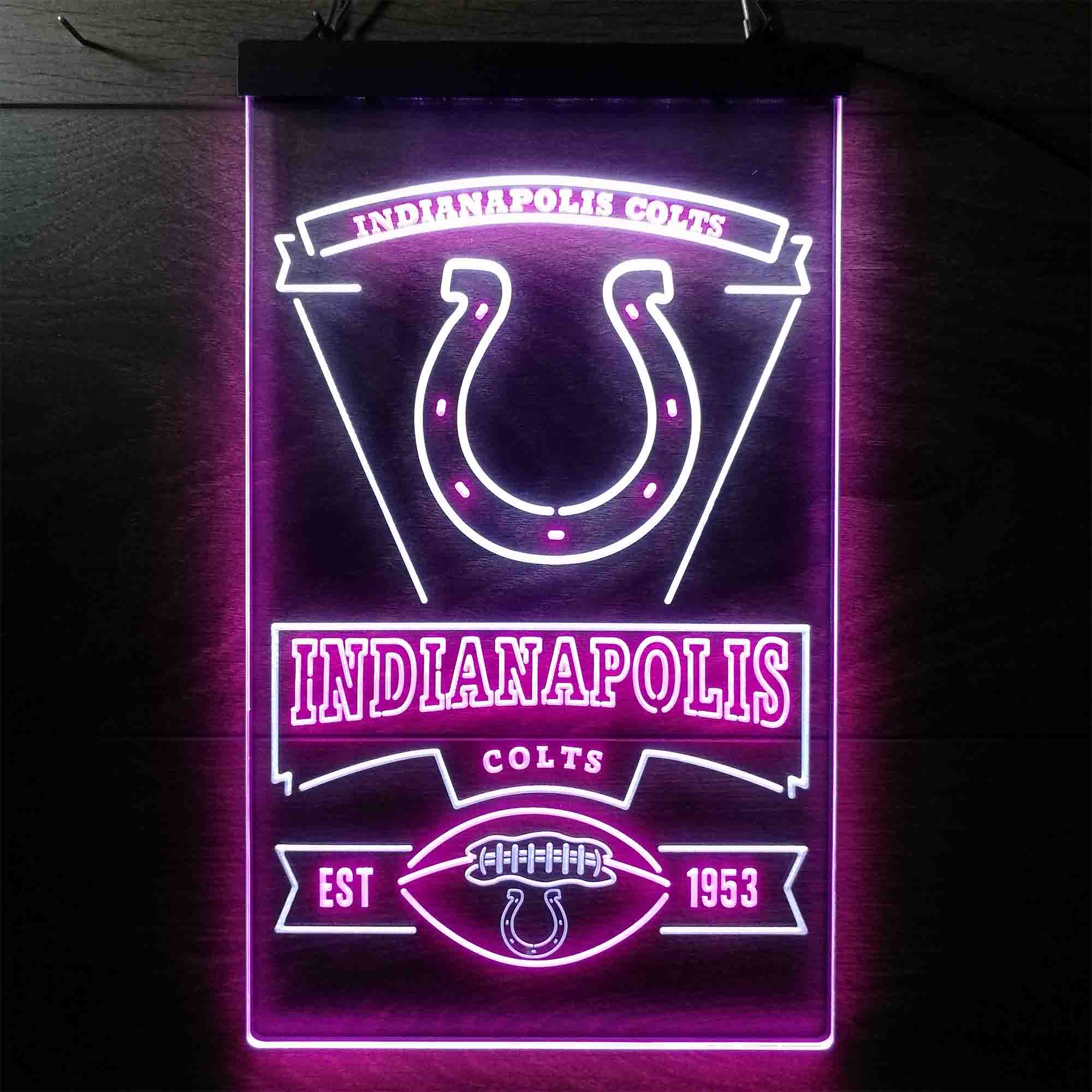 Indianapolis Colts Neon-Like Led Light Sign