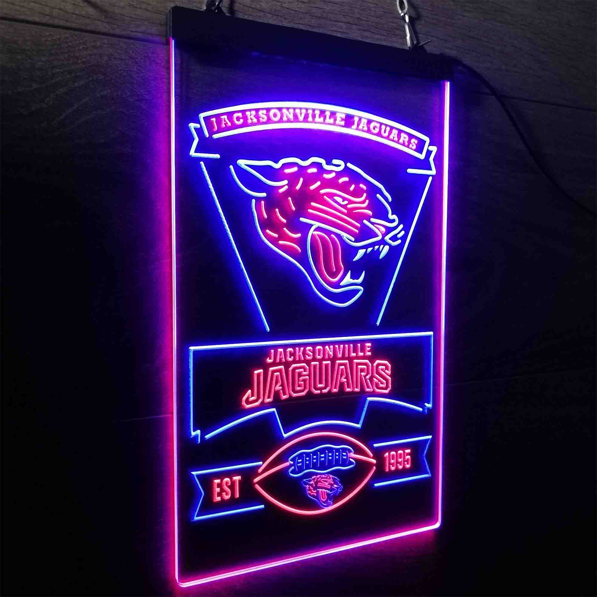 Jacksonville Jaguars Est. 1995 Neon-Like Led Light Sign