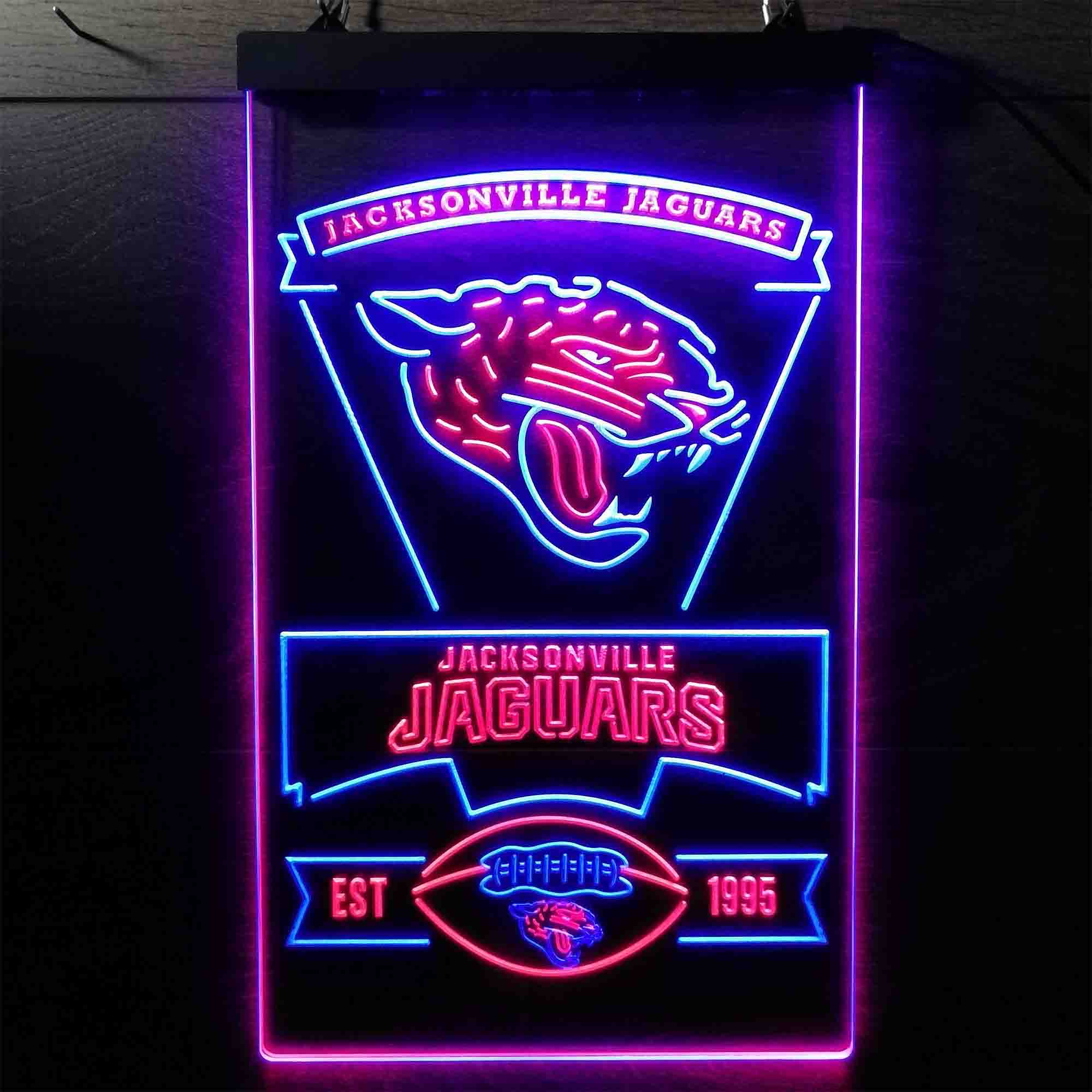 Jacksonville Jaguars Est. 1995 Neon-Like Led Light Sign