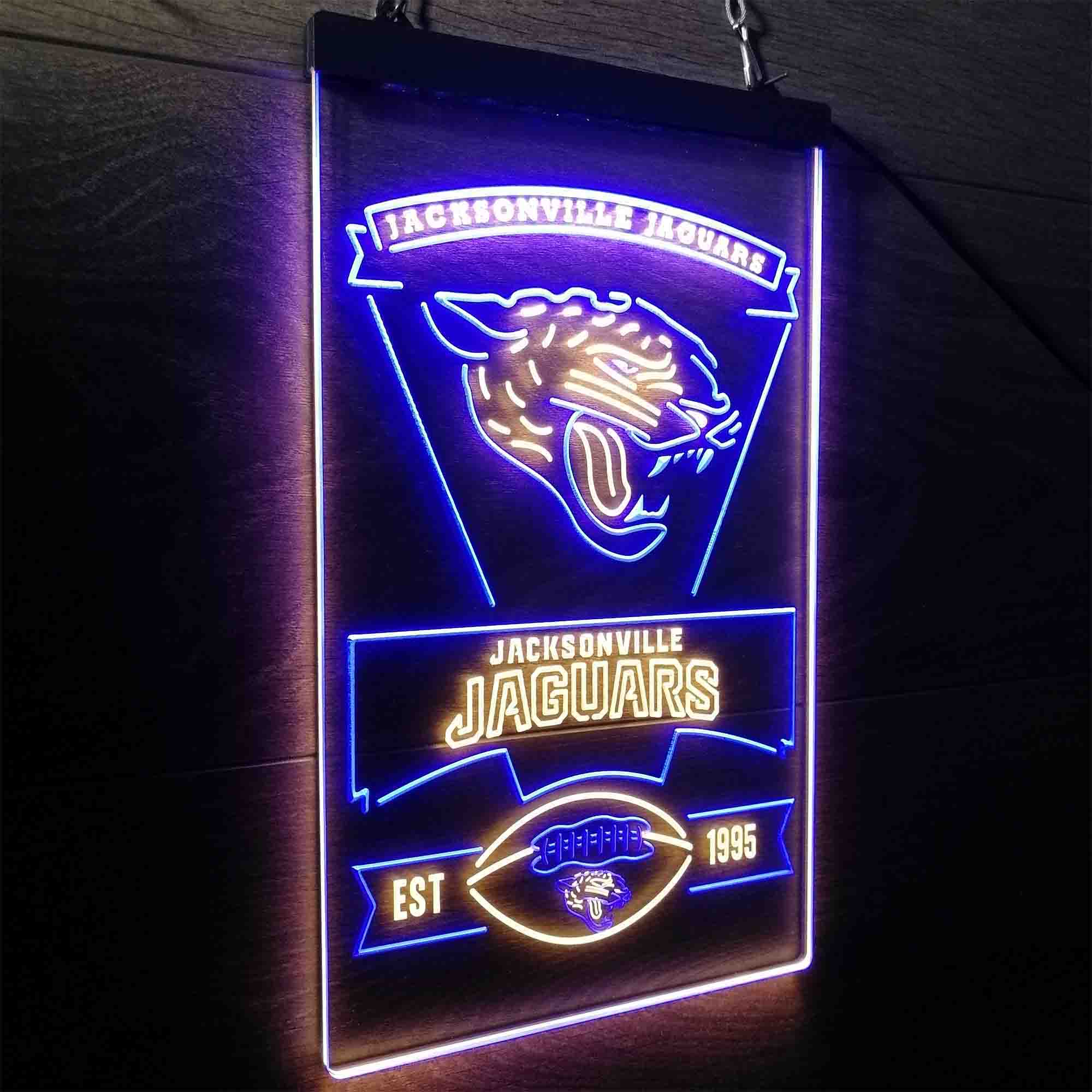 Jacksonville Jaguars Est. 1995 Neon-Like Led Light Sign