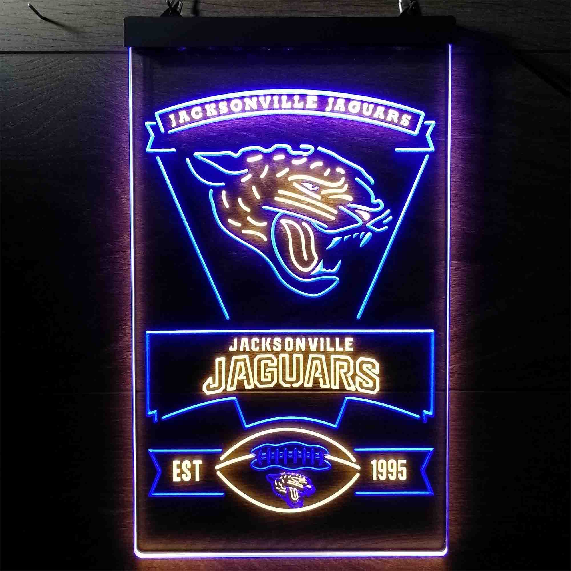 Jacksonville Jaguars Est. 1995 Neon-Like Led Light Sign