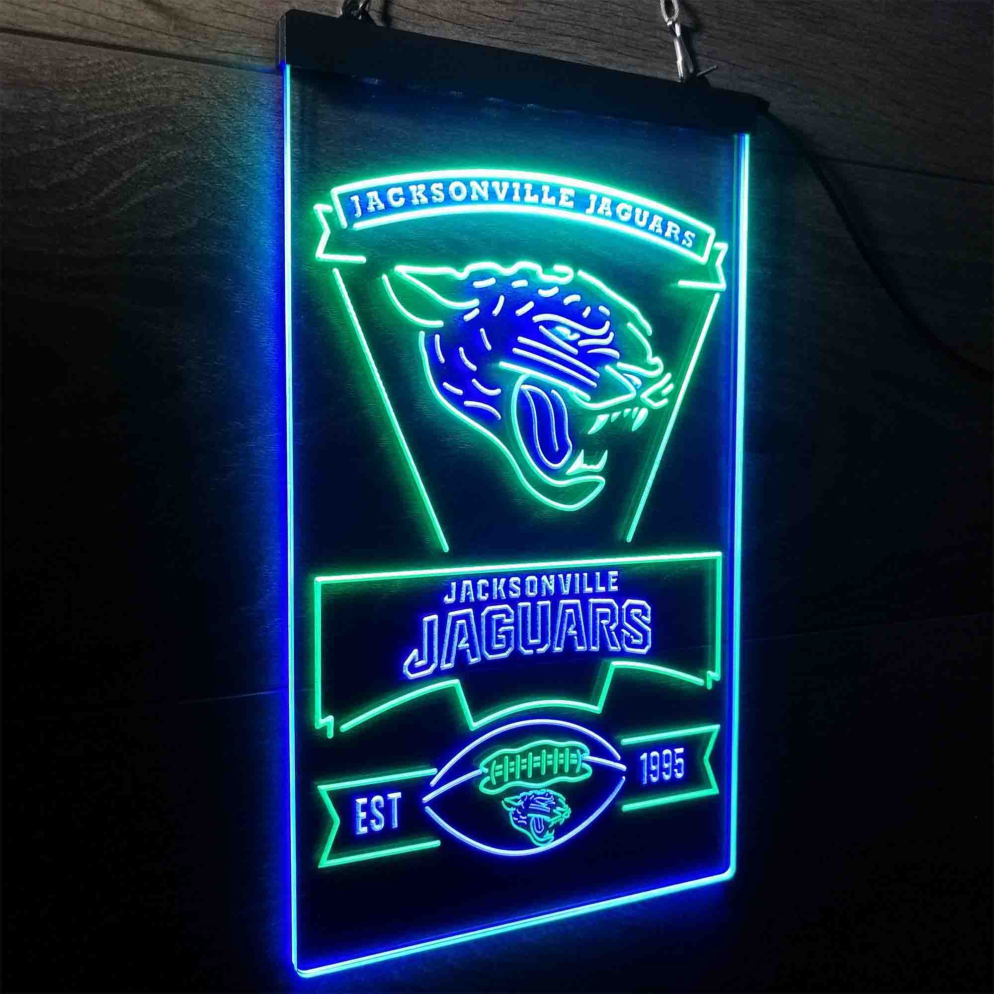 Jacksonville Jaguars Est. 1995 Neon-Like Led Light Sign