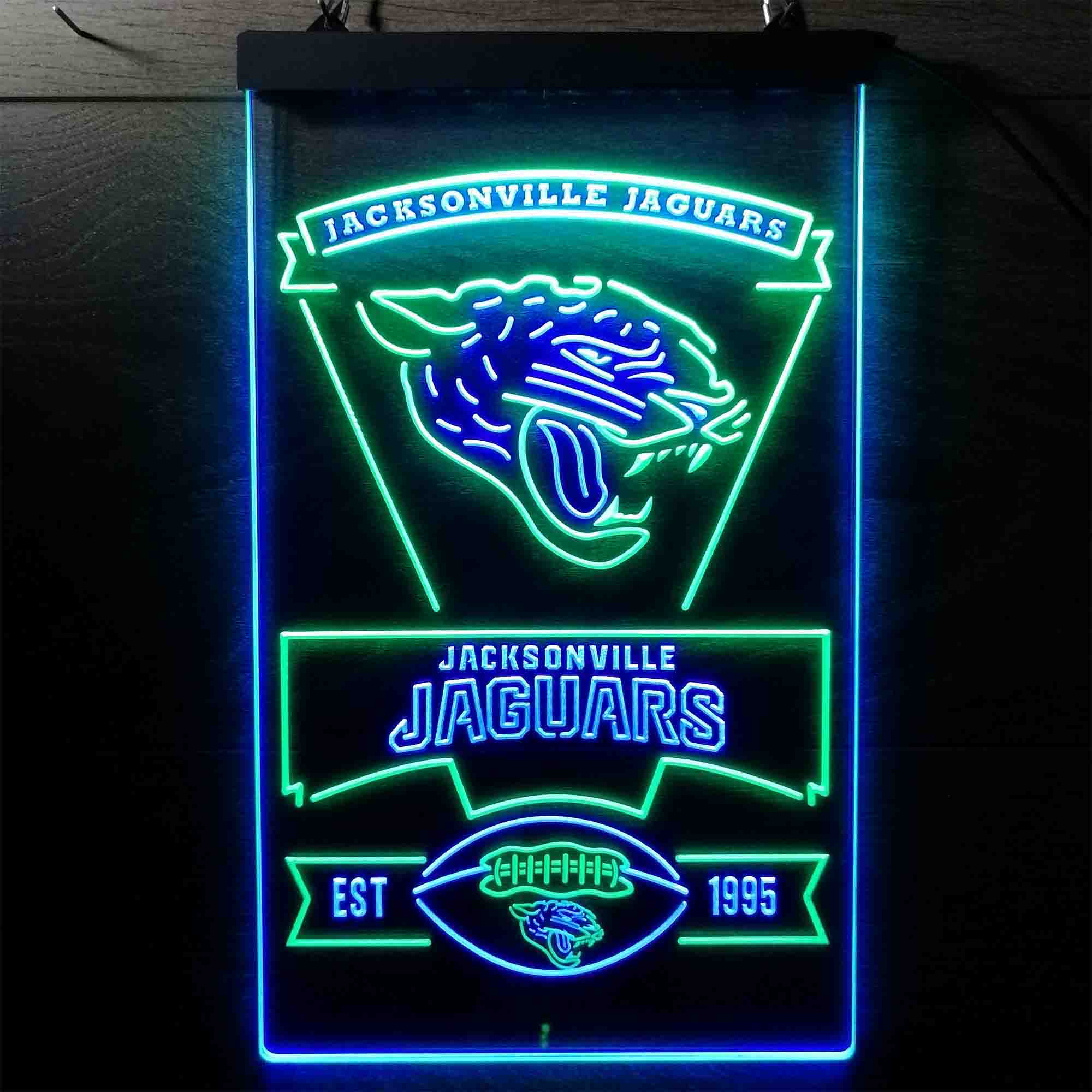 Jacksonville Jaguars Est. 1995 Neon-Like Led Light Sign