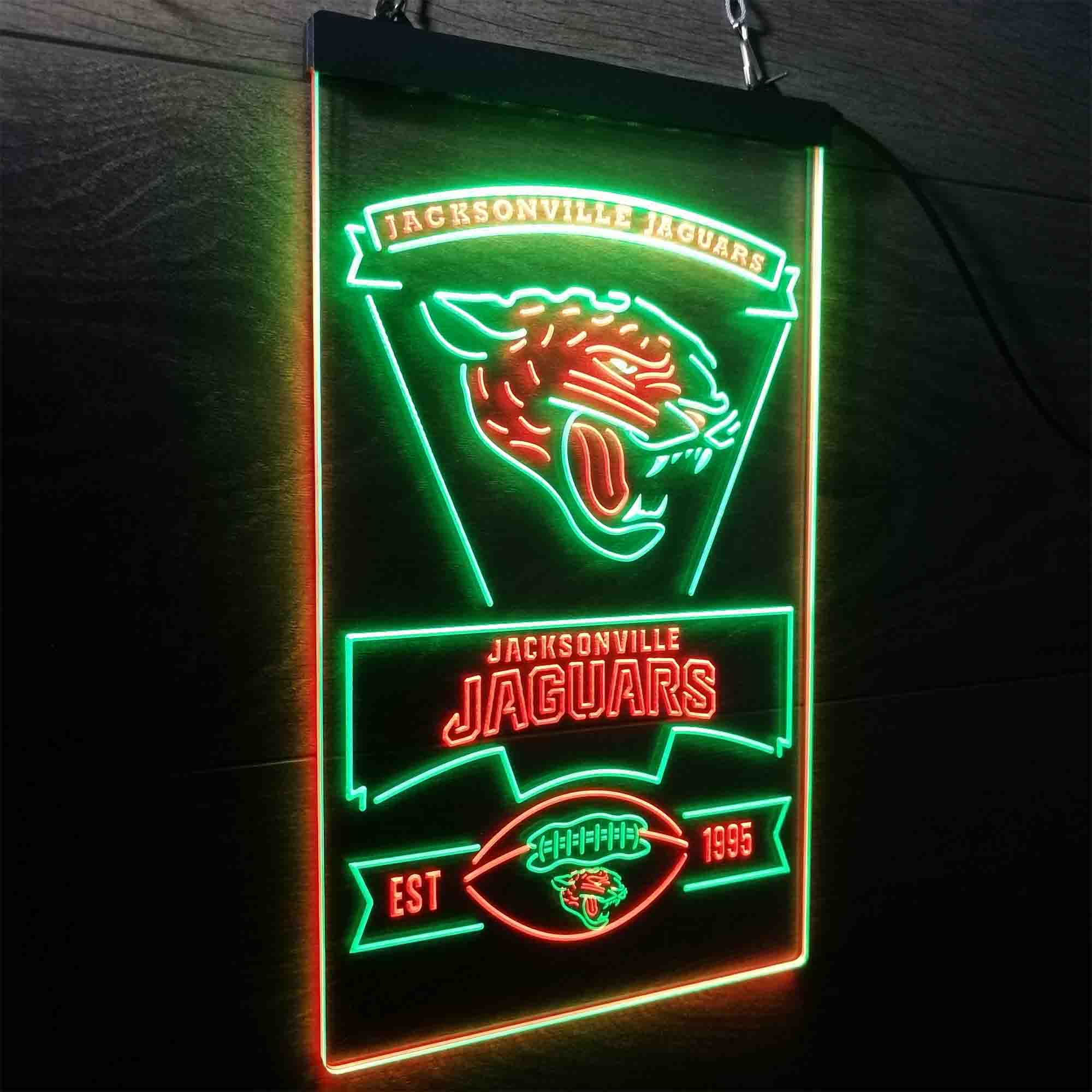 Jacksonville Jaguars Est. 1995 Neon-Like Led Light Sign