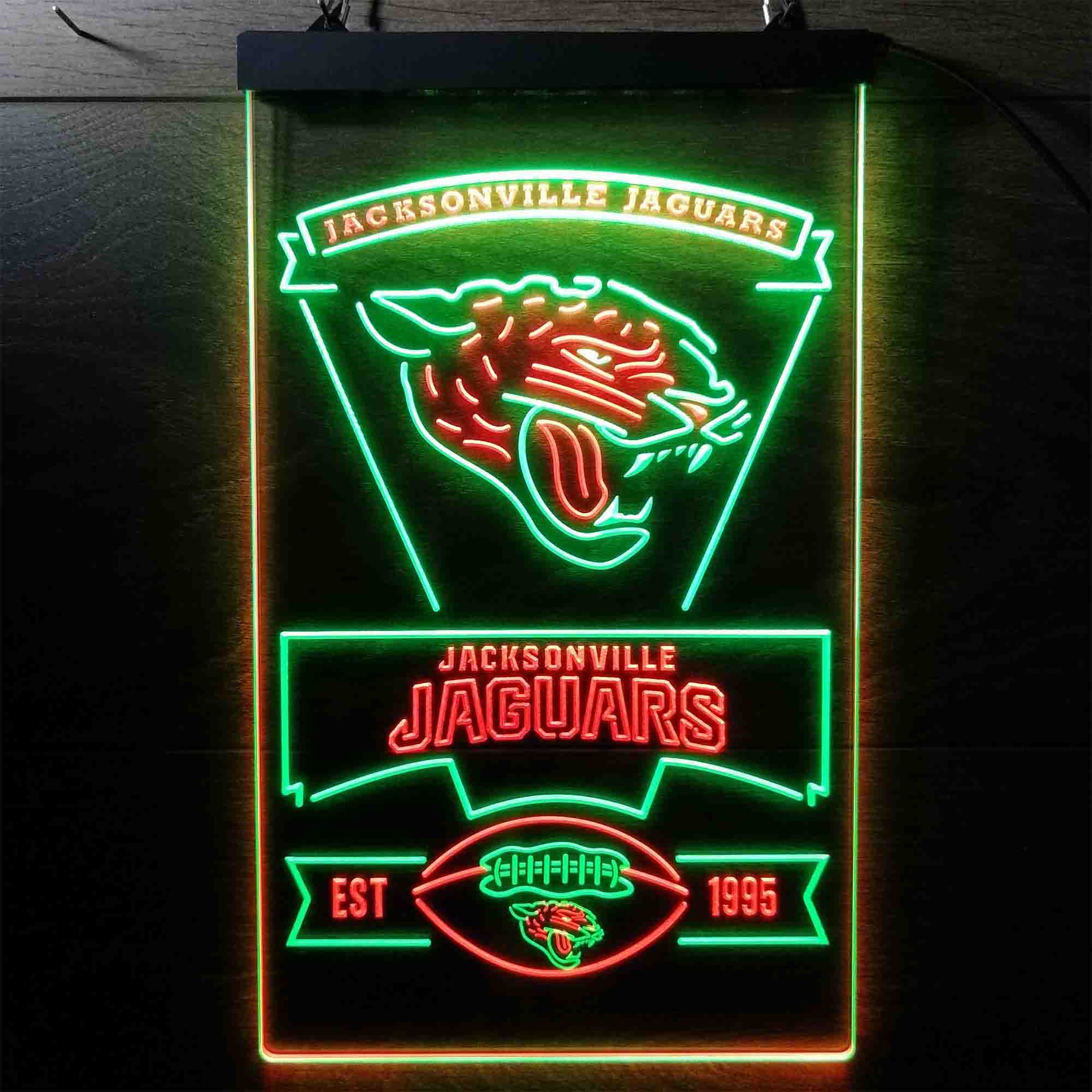 Jacksonville Jaguars Est. 1995 Neon-Like Led Light Sign