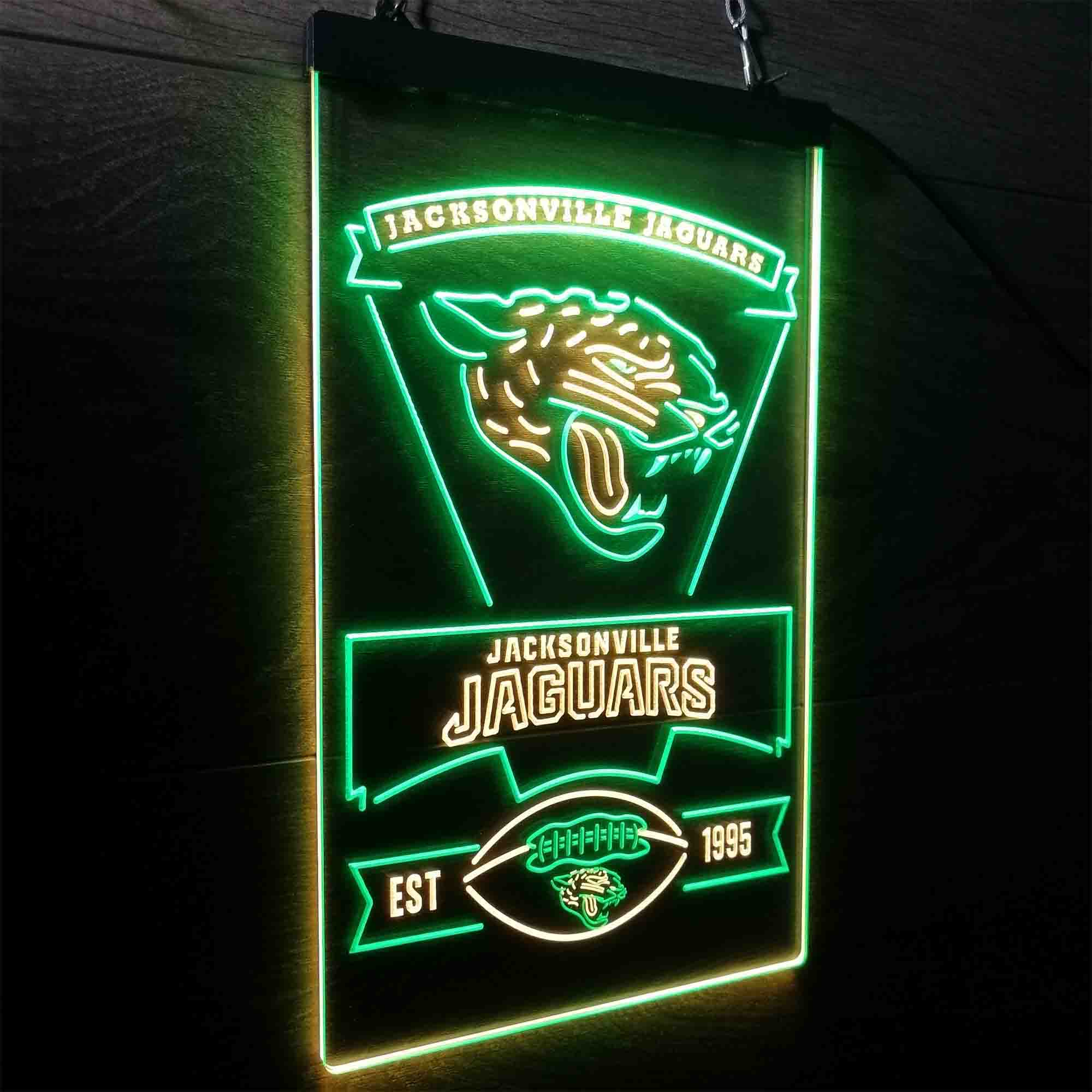 Jacksonville Jaguars Est. 1995 Neon-Like Led Light Sign