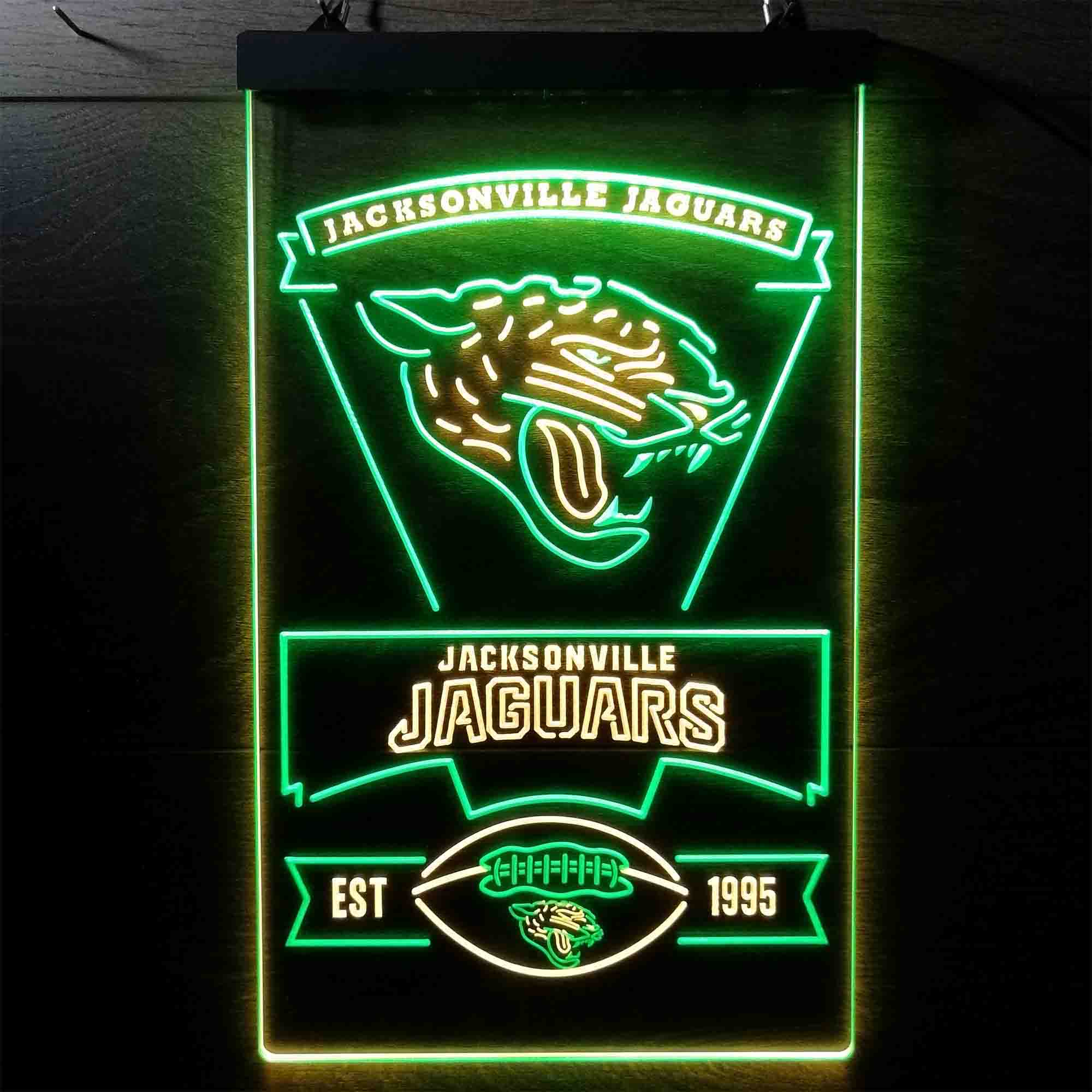 Jacksonville Jaguars Est. 1995 Neon-Like Led Light Sign