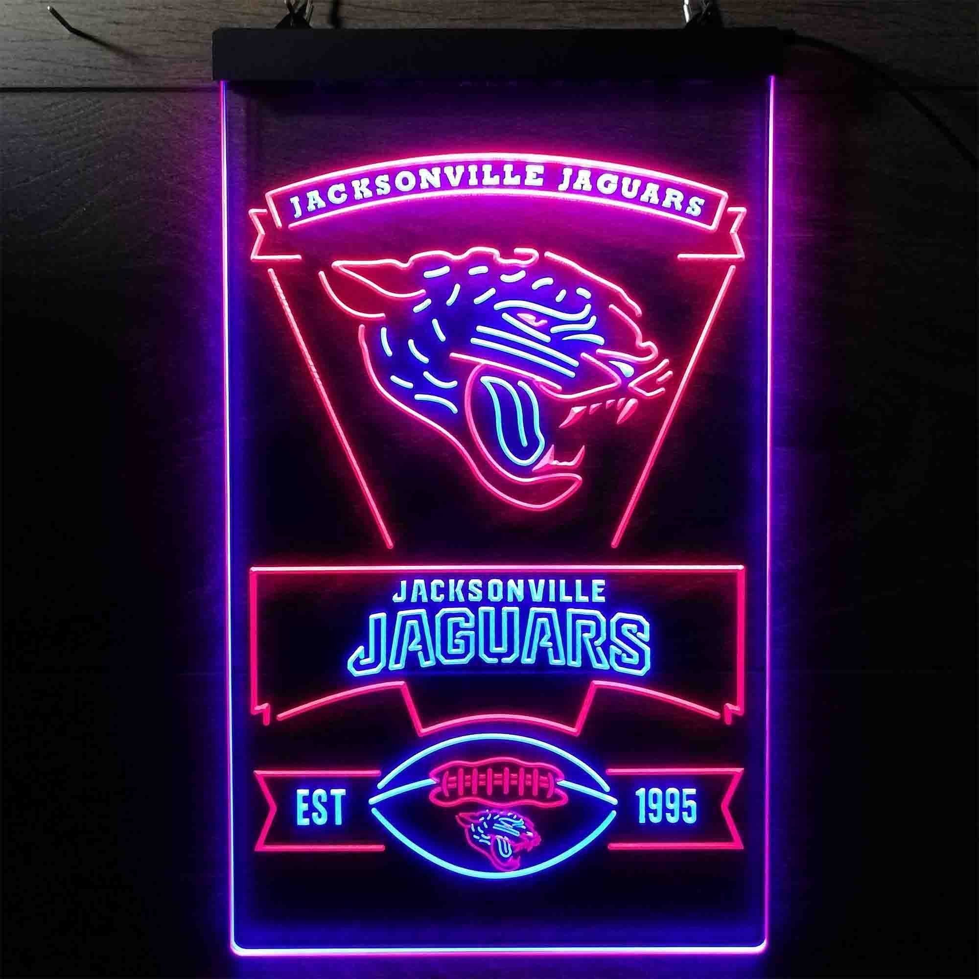 Jacksonville Jaguars Est. 1995 Neon-Like Led Light Sign