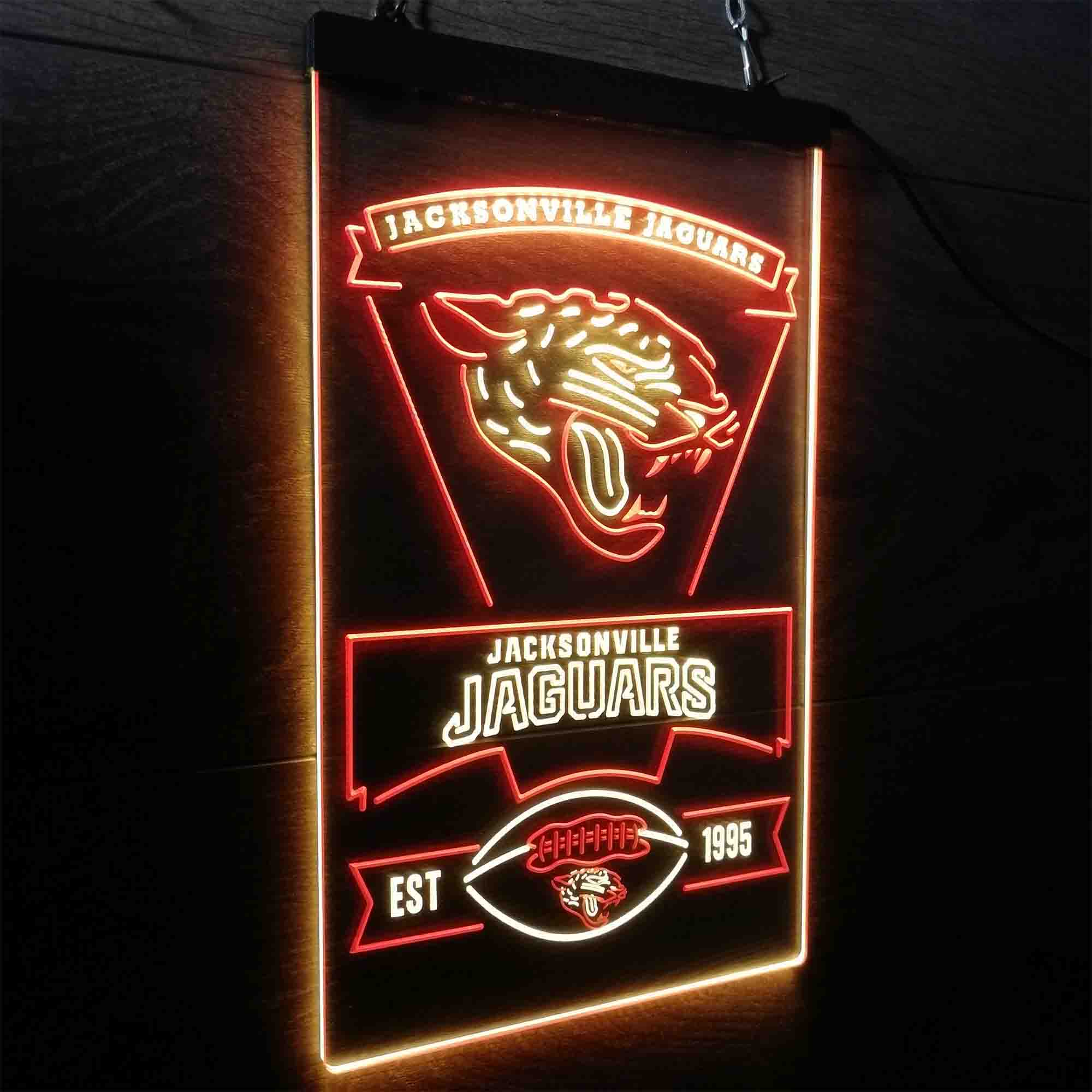 Jacksonville Jaguars Est. 1995 Neon-Like Led Light Sign