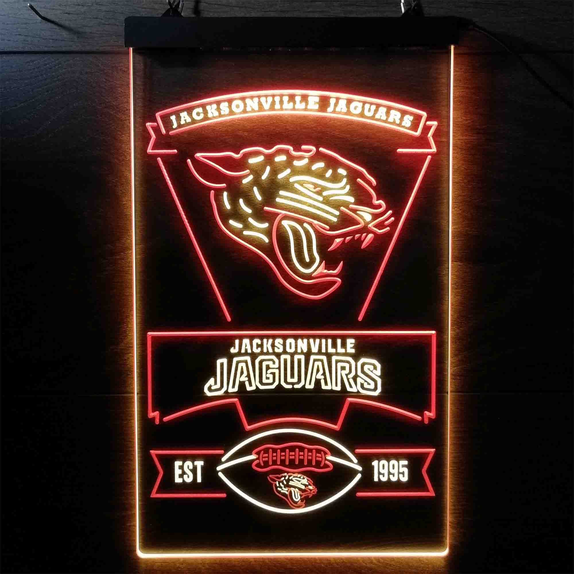 Jacksonville Jaguars Est. 1995 Neon-Like Led Light Sign