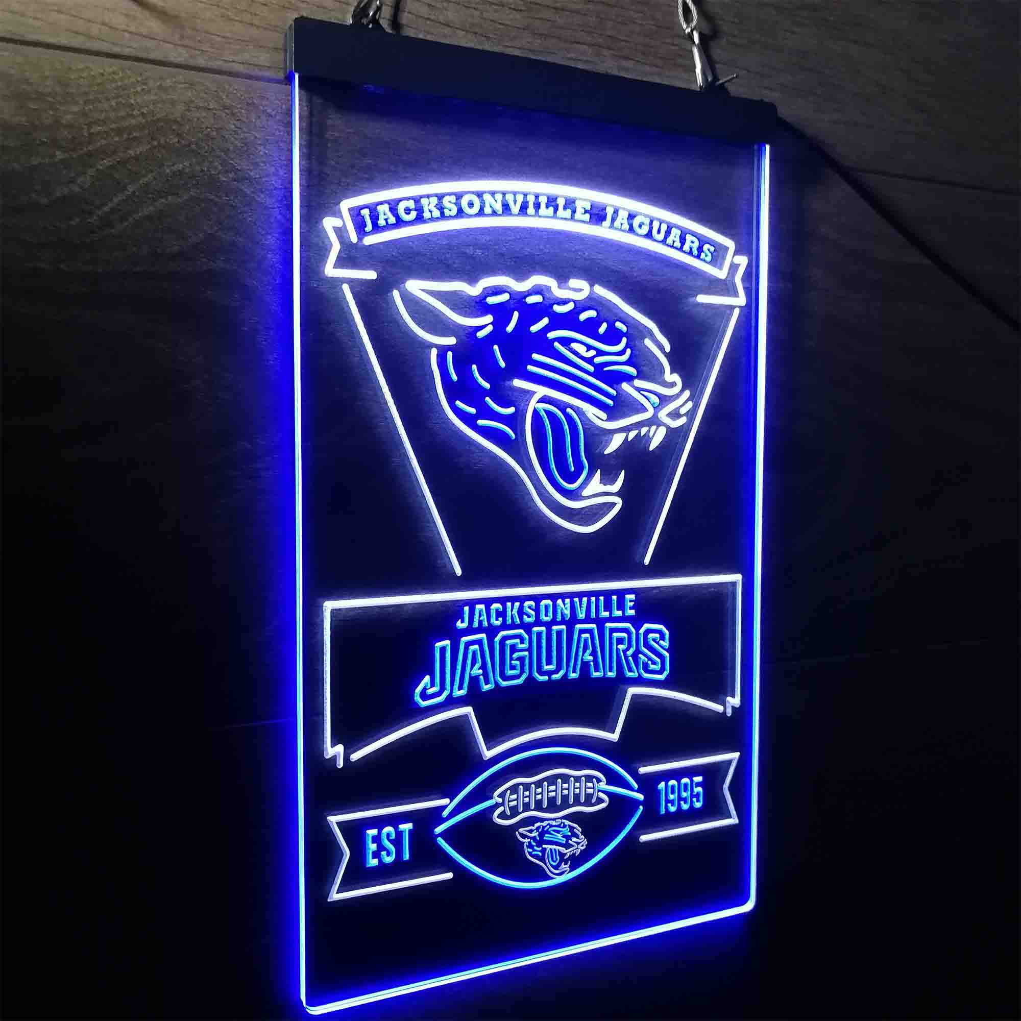 Jacksonville Jaguars Est. 1995 Neon-Like Led Light Sign