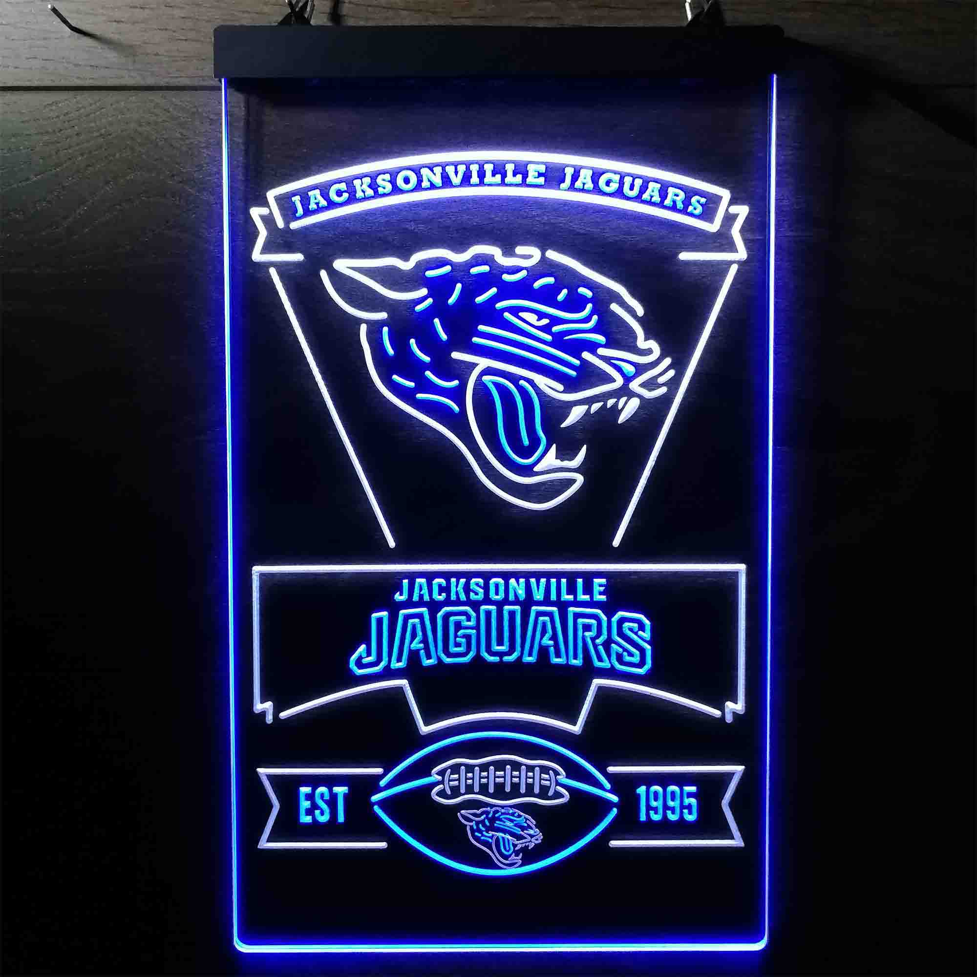 Jacksonville Jaguars Est. 1995 Neon-Like Led Light Sign