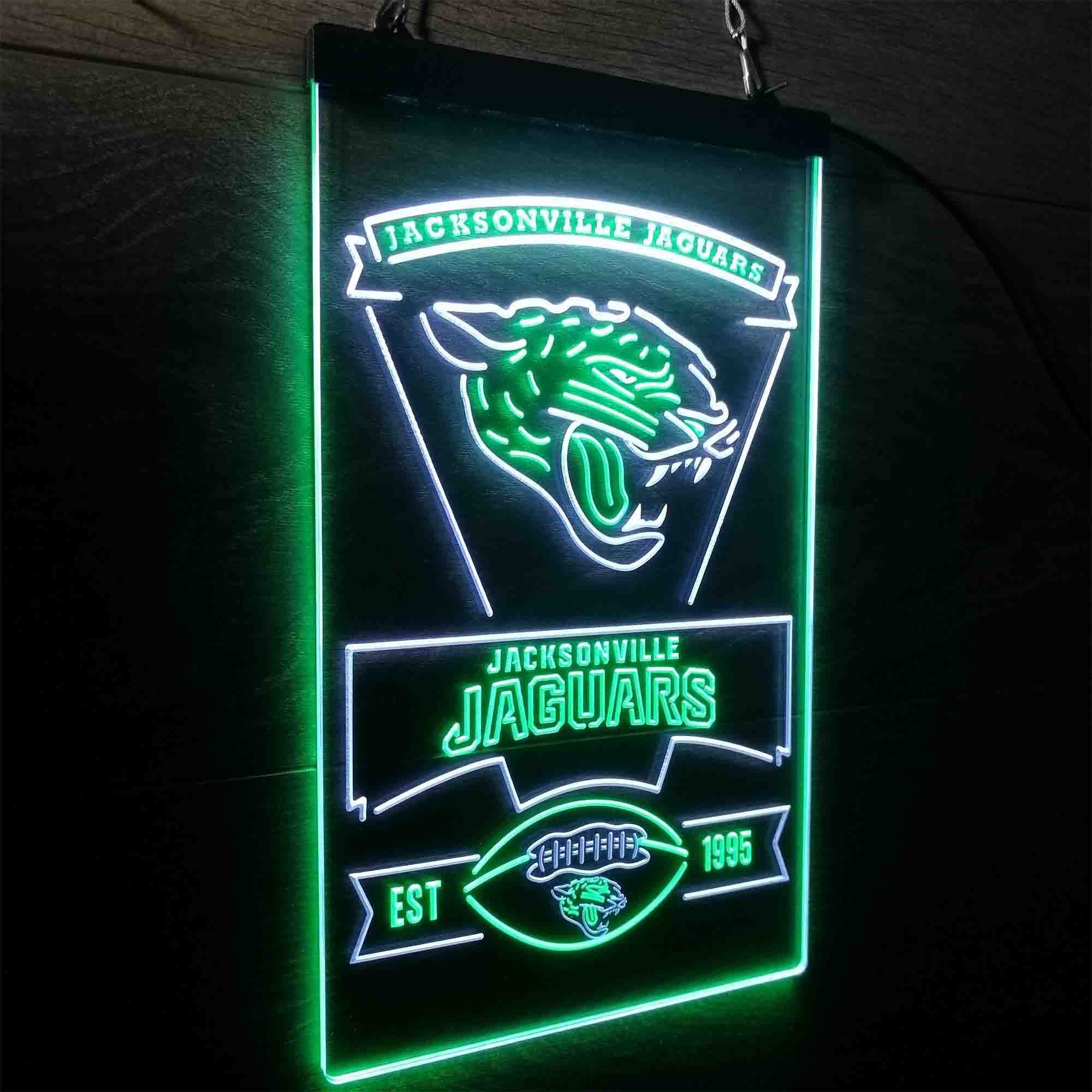 Jacksonville Jaguars Est. 1995 Neon-Like Led Light Sign