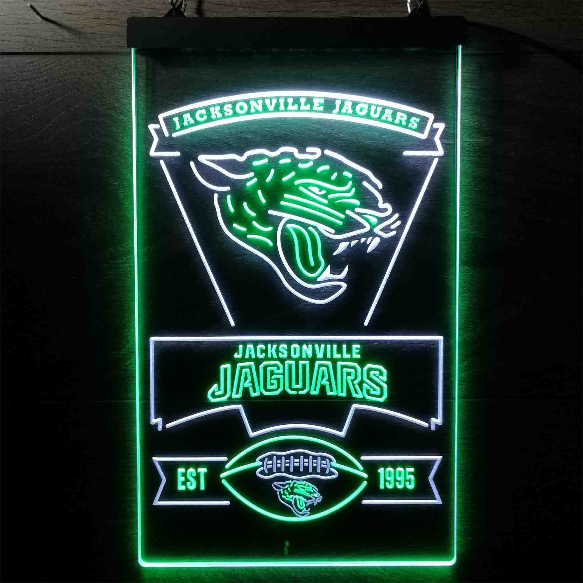 Jacksonville Jaguars Est. 1995 Neon-Like Led Light Sign