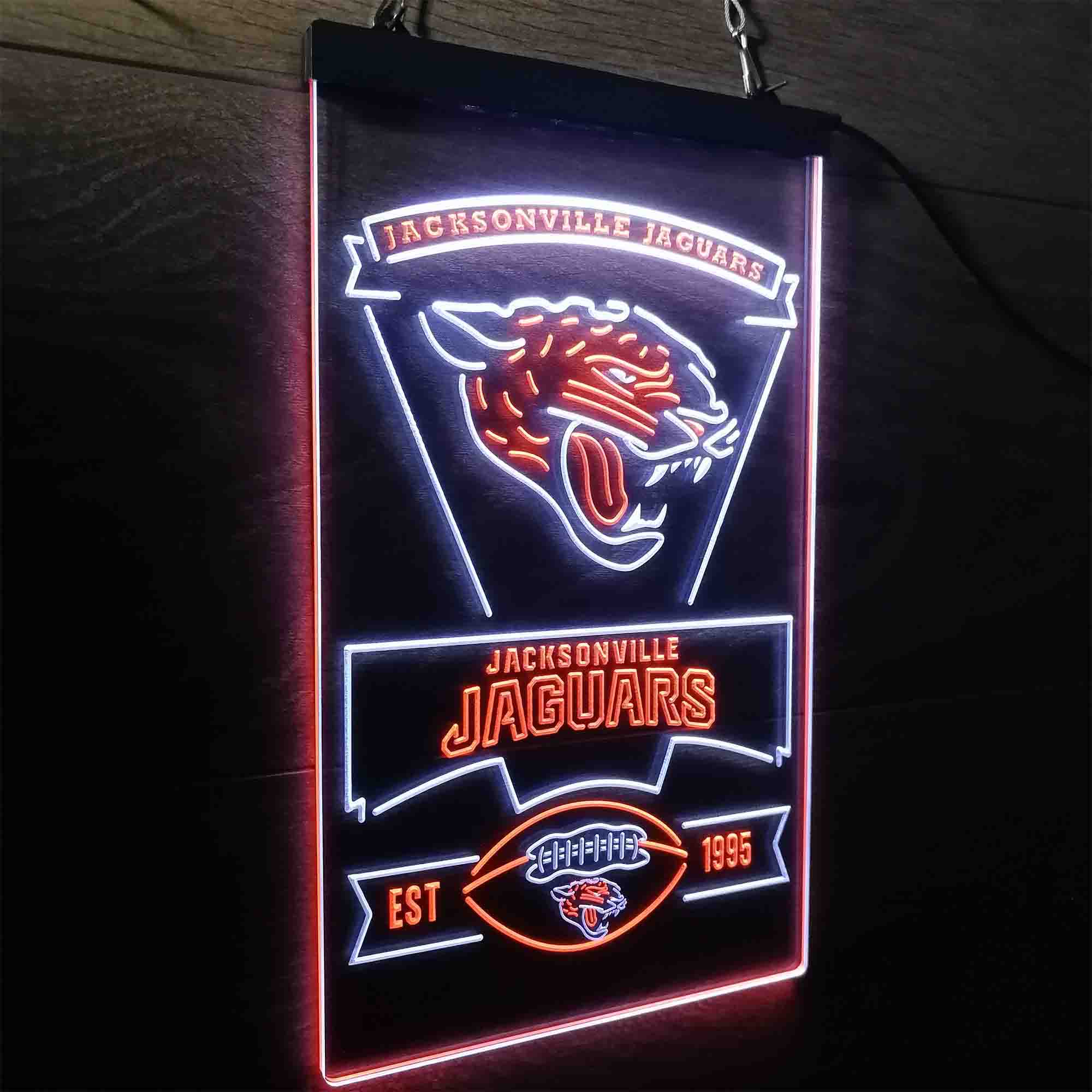 Jacksonville Jaguars Est. 1995 Neon-Like Led Light Sign