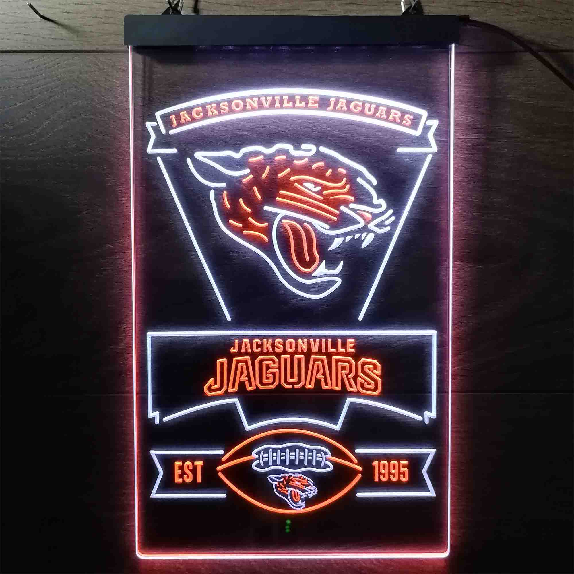 Jacksonville Jaguars Est. 1995 Neon-Like Led Light Sign