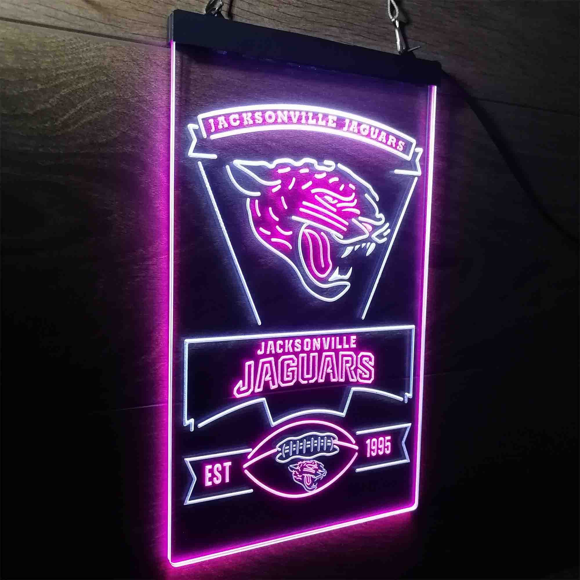 Jacksonville Jaguars Est. 1995 Neon-Like Led Light Sign