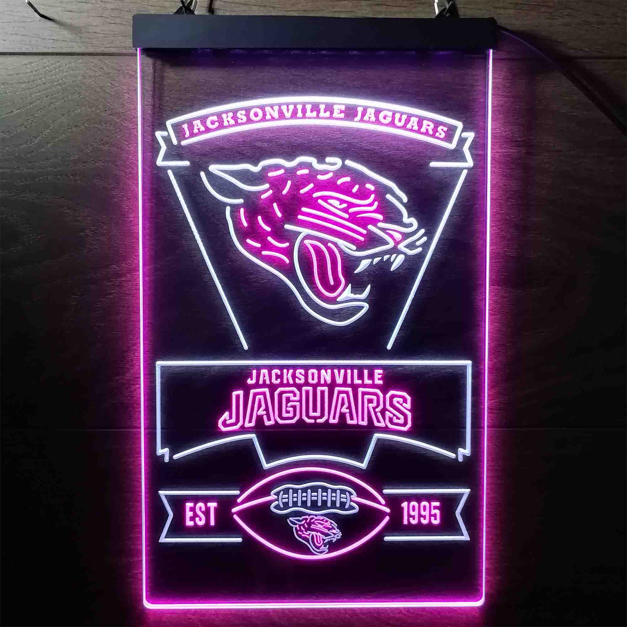 Jacksonville Jaguars Est. 1995 Neon-Like Led Light Sign