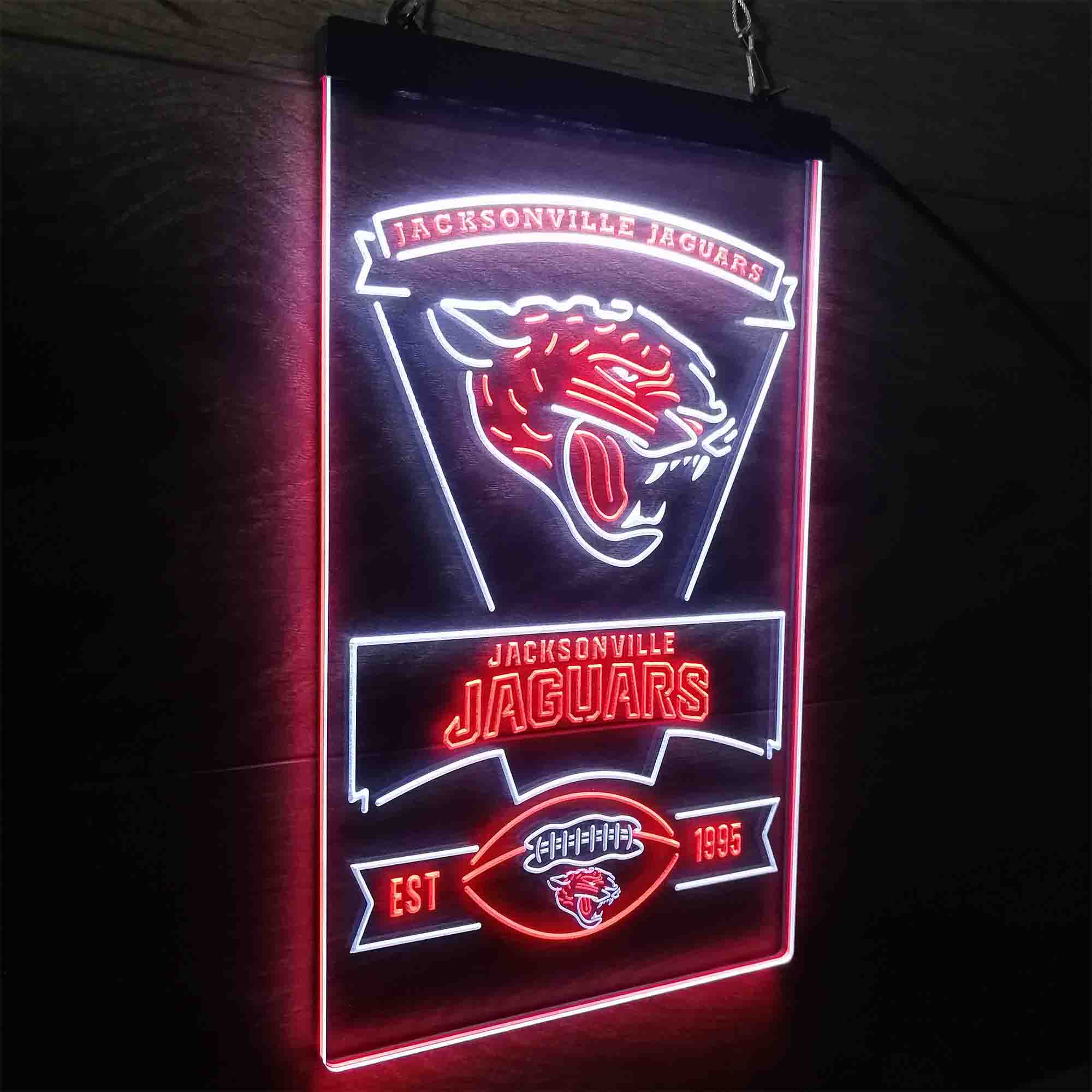 Jacksonville Jaguars Est. 1995 Neon-Like Led Light Sign