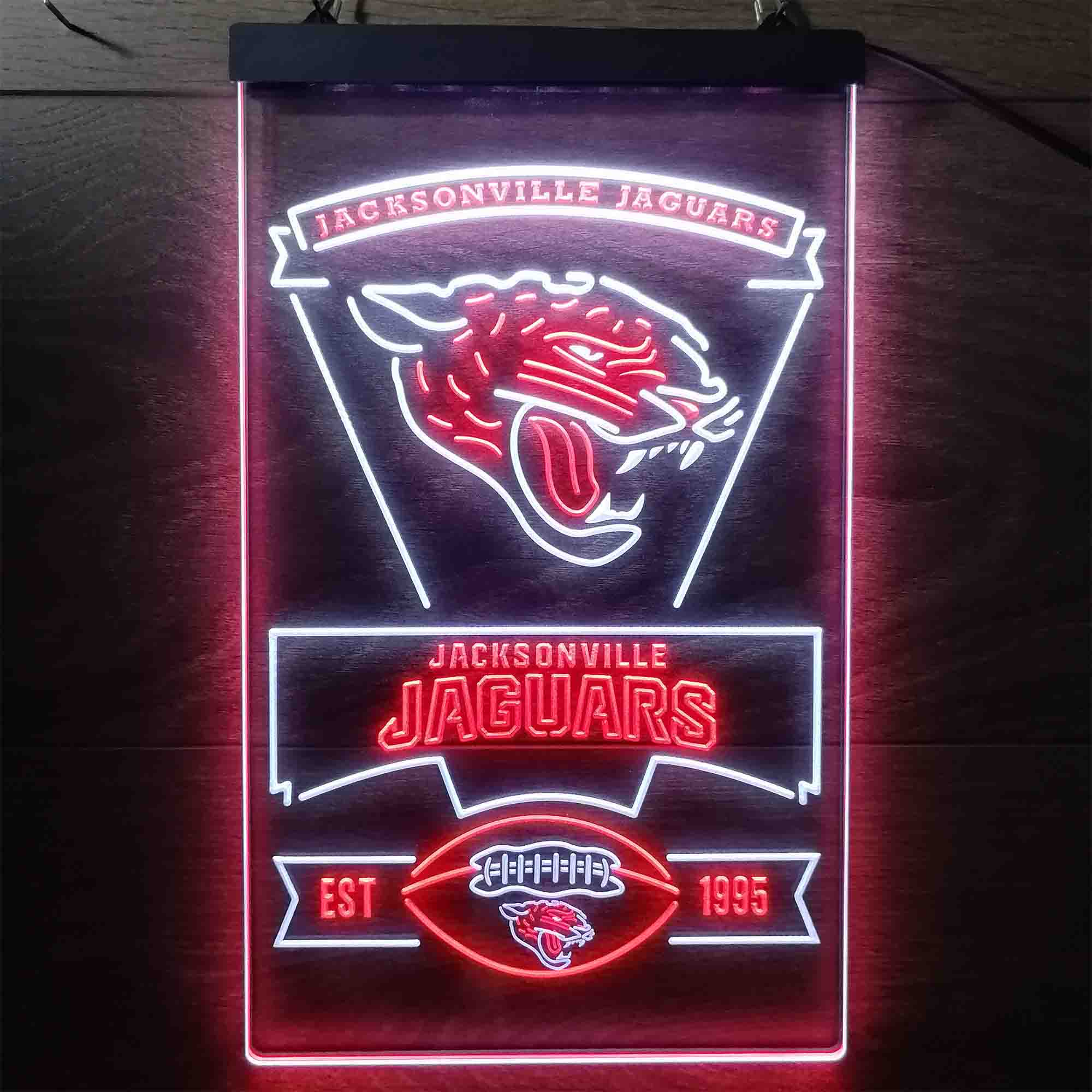 Jacksonville Jaguars Est. 1995 Neon-Like Led Light Sign