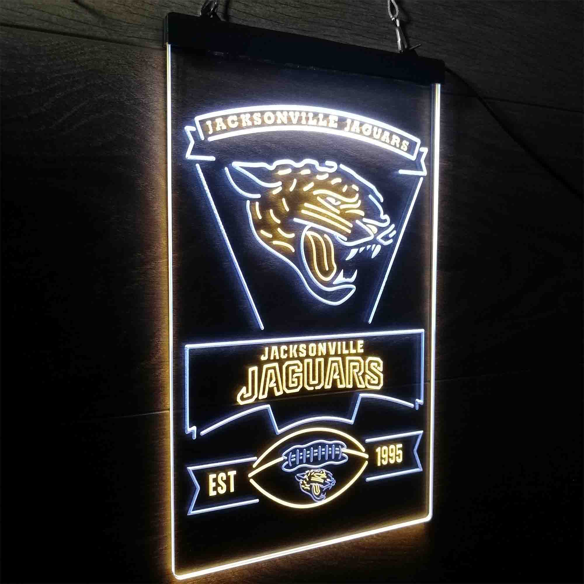 Jacksonville Jaguars Est. 1995 Neon-Like Led Light Sign