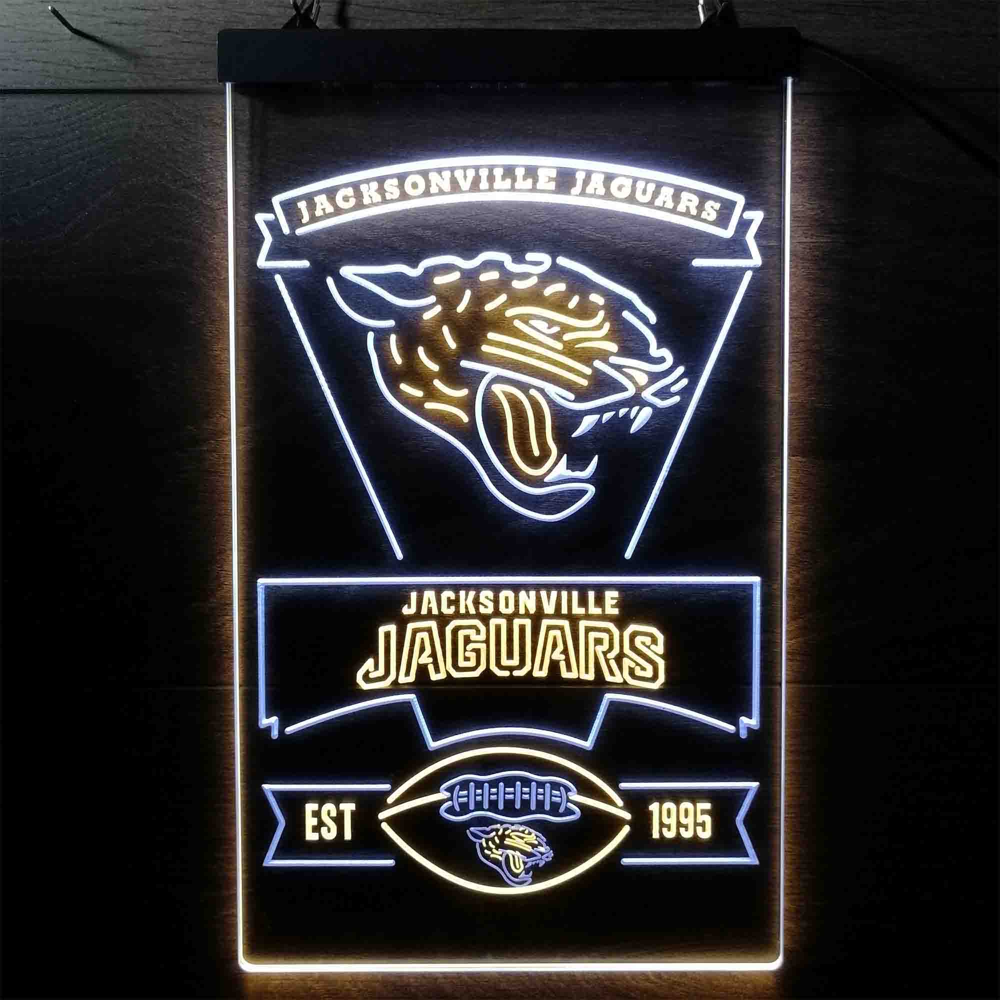 Jacksonville Jaguars Est. 1995 Neon-Like LED Sign