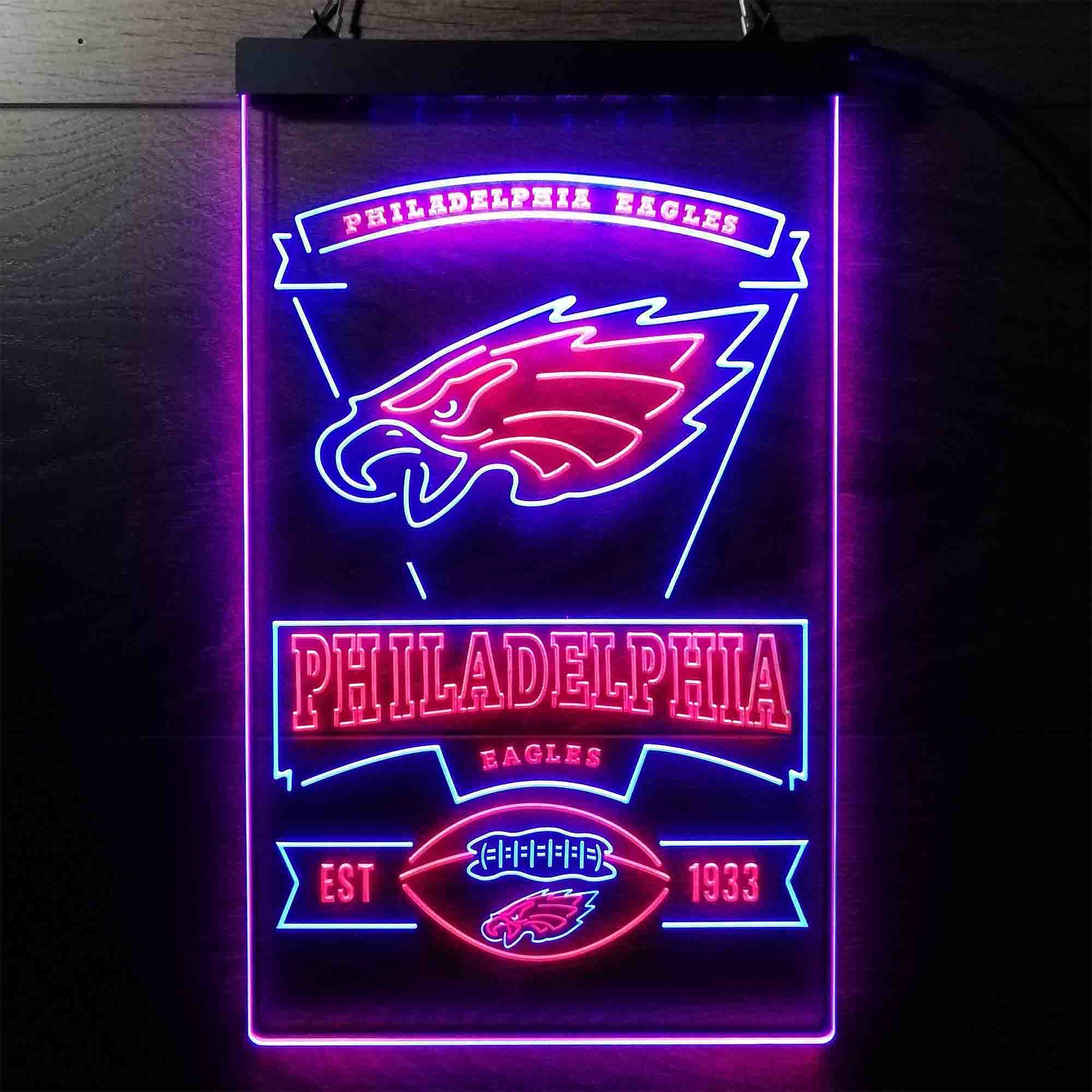 Philadelphia Eagles Est. 1933 Neon-Like LED Sign