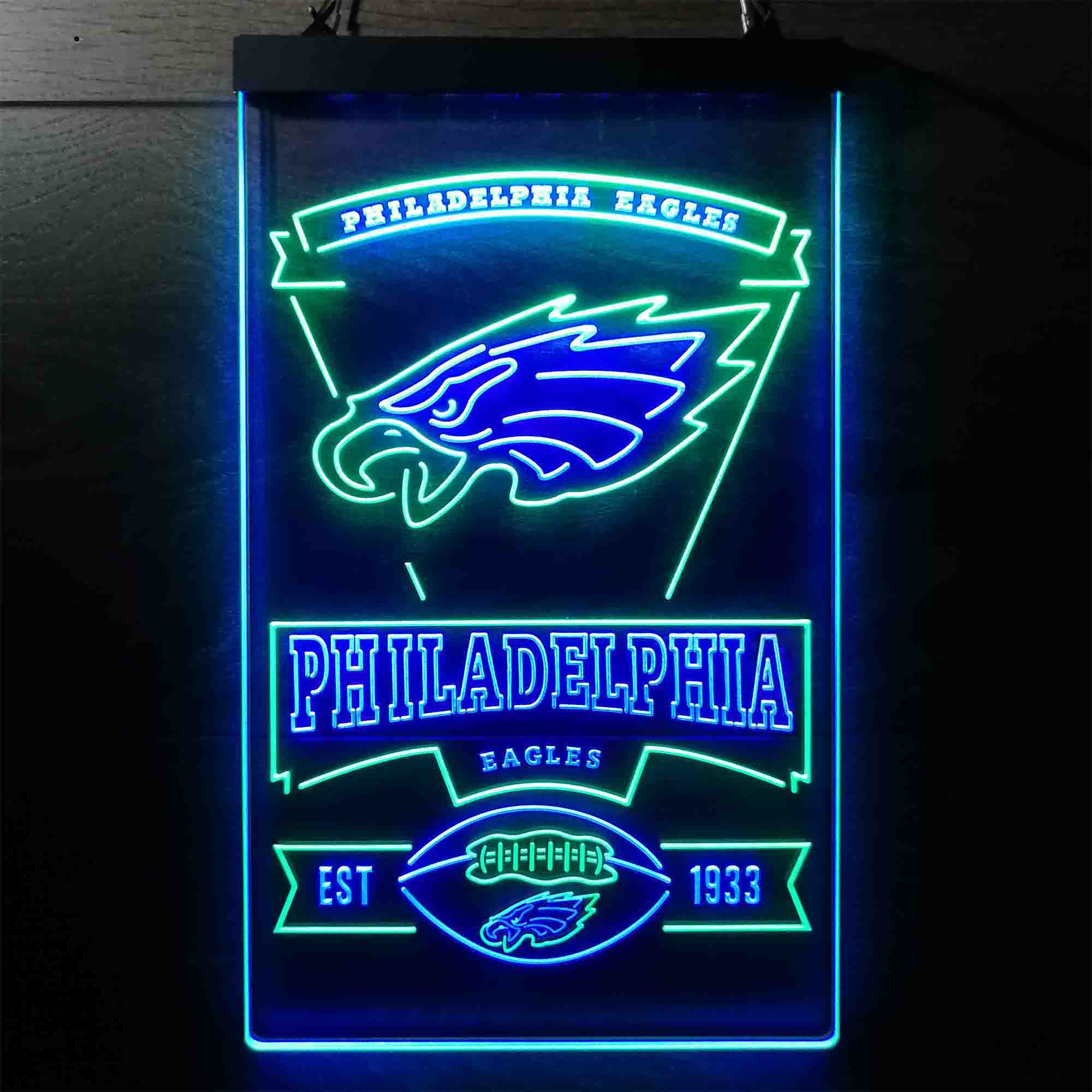 Philadelphia Eagles Est. 1933 Neon-Like LED Sign