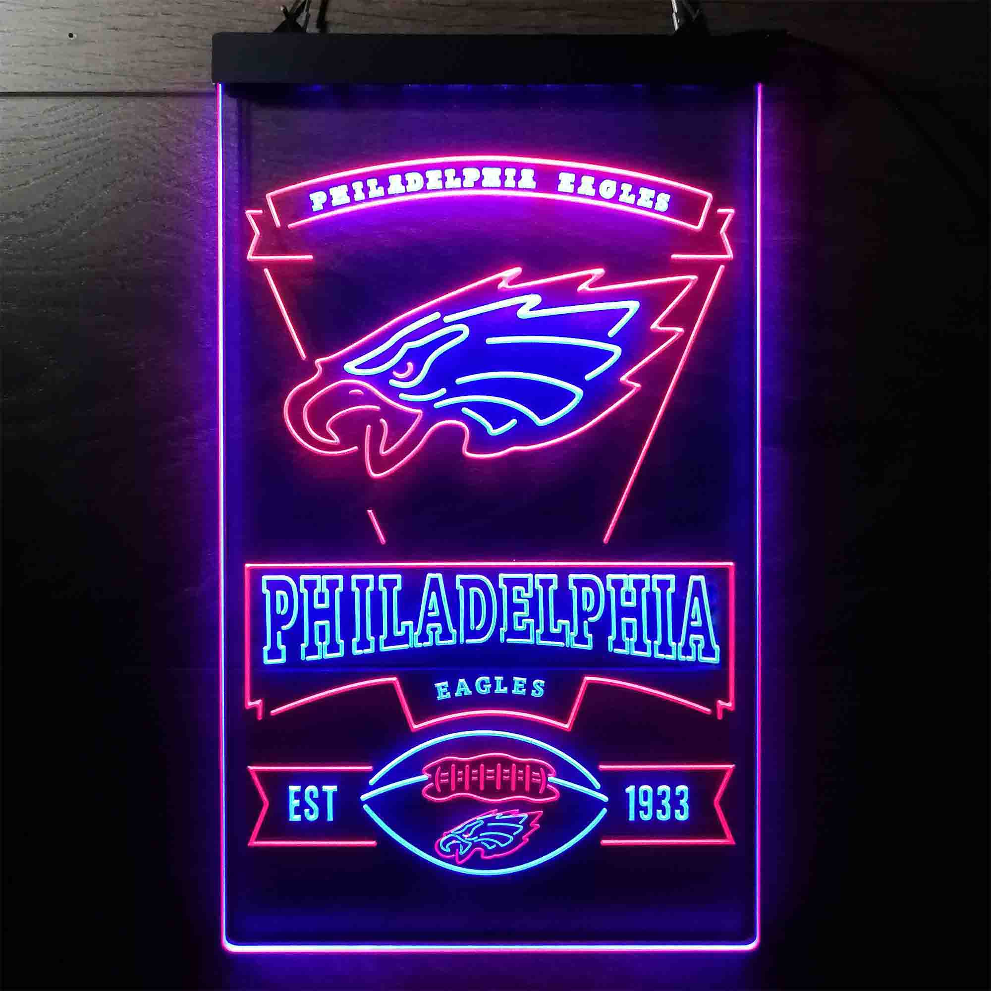 Philadelphia Eagles Est. 1933 Neon-Like LED Sign