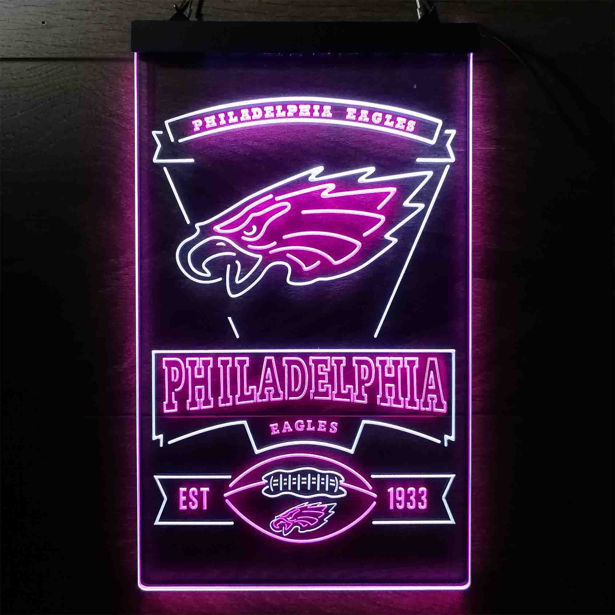 Philadelphia Eagles Est. 1933 Neon-Like LED Sign