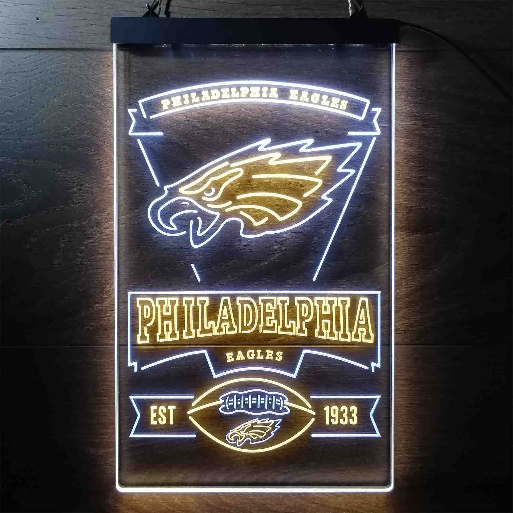 Philadelphia Eagles Est. 1933 Neon-Like LED Sign