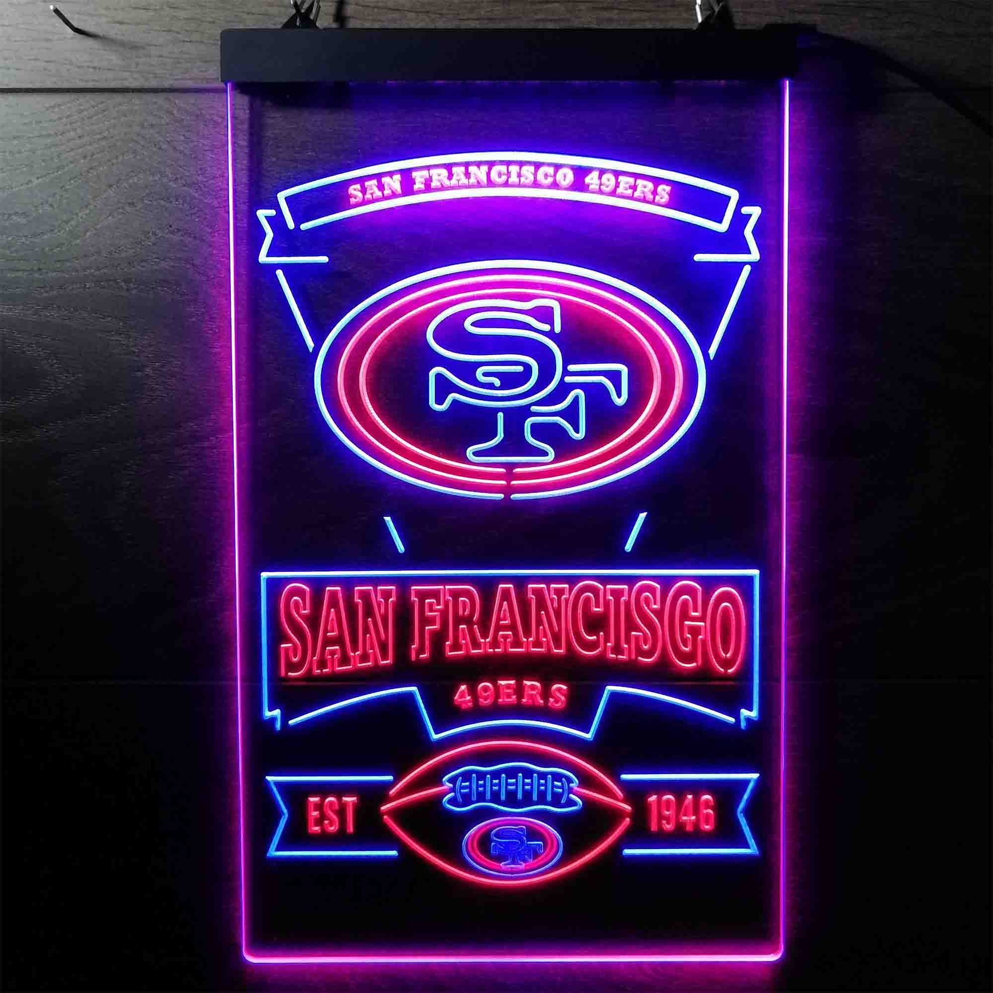 San Francisco 49ers Sports Bar Neon-Like LED Light Sign