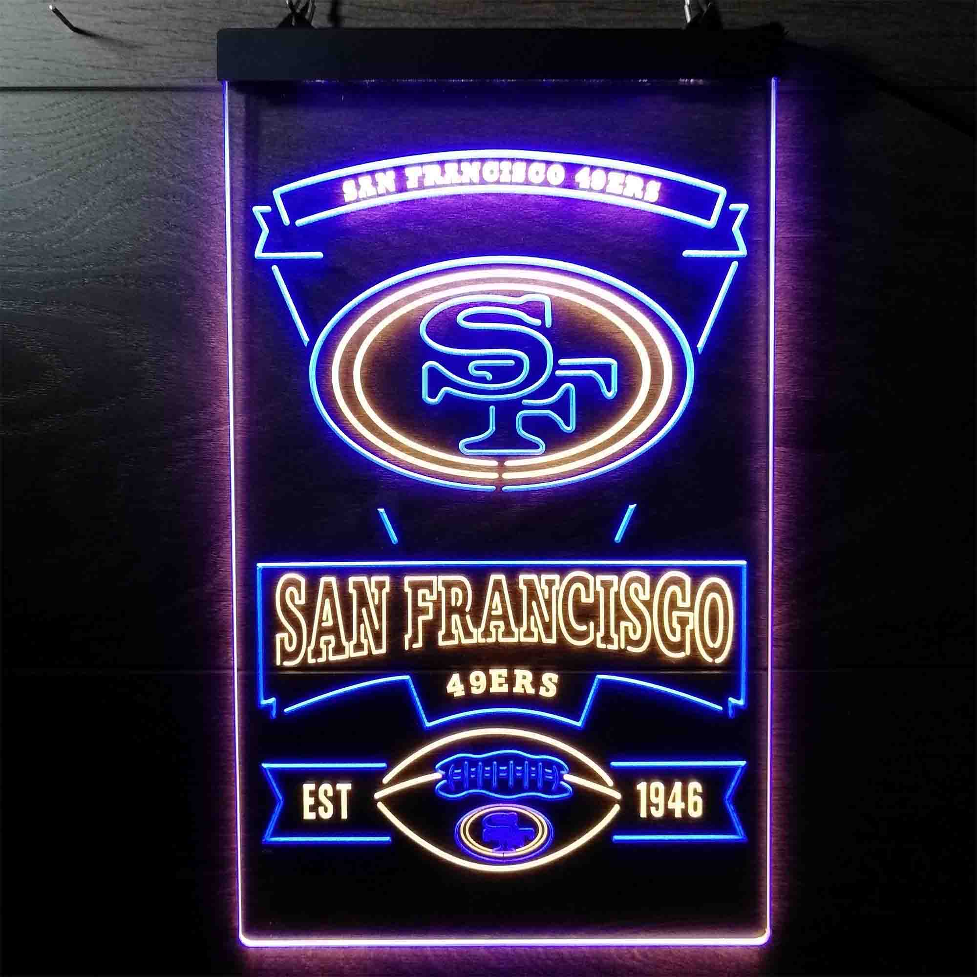 San Francisco 49ers Sports Bar Neon-Like LED Light Sign