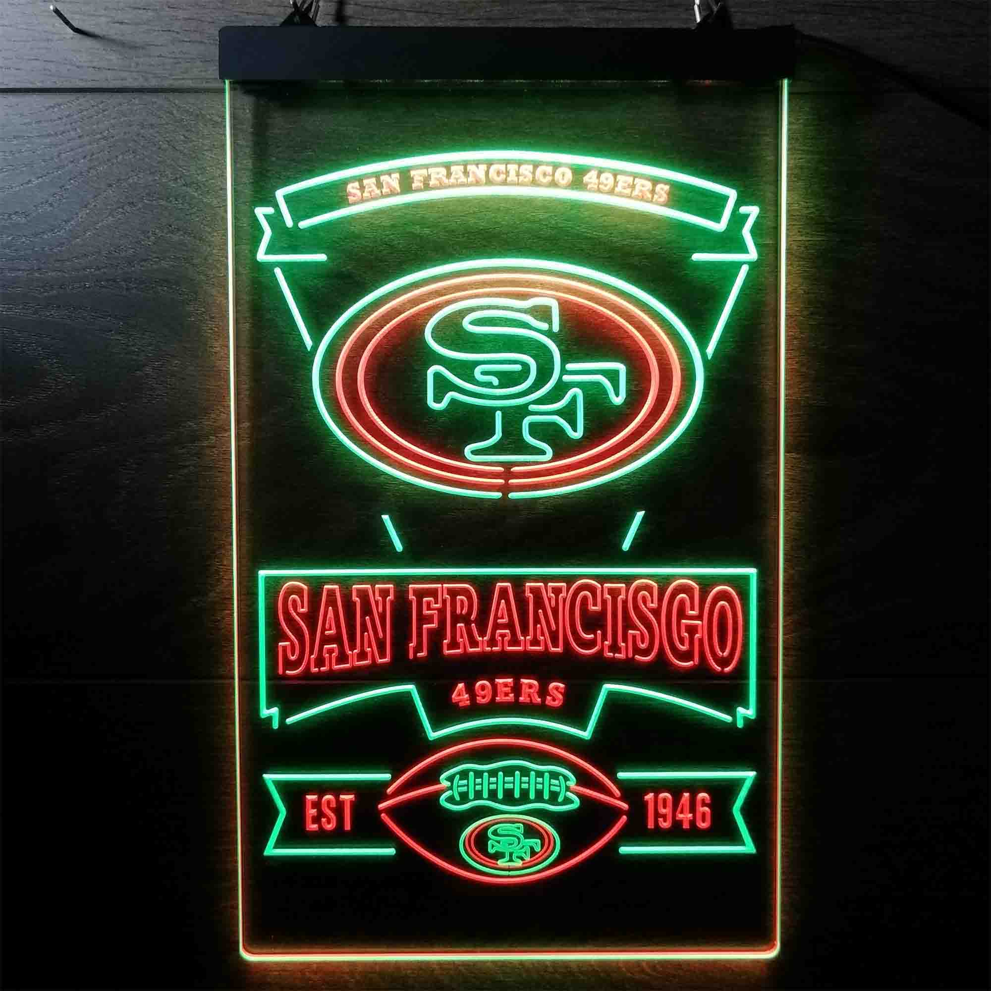 San Francisco 49ers Sports Bar Neon-Like LED Light Sign