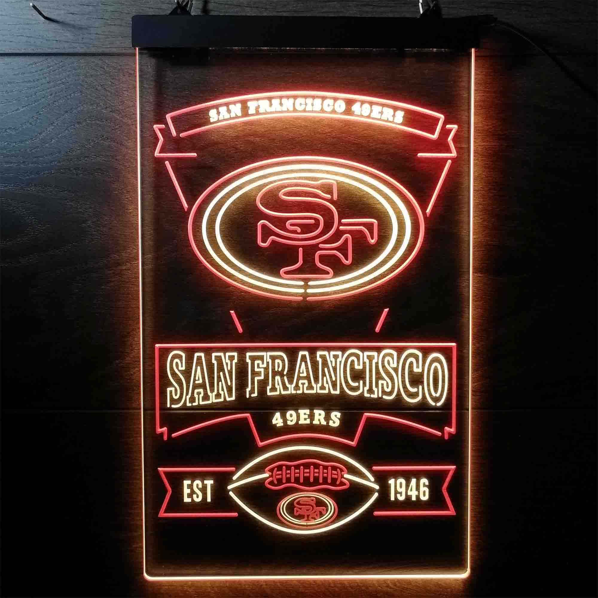 San Francisco 49ers Sports Bar Neon-Like LED Light Sign