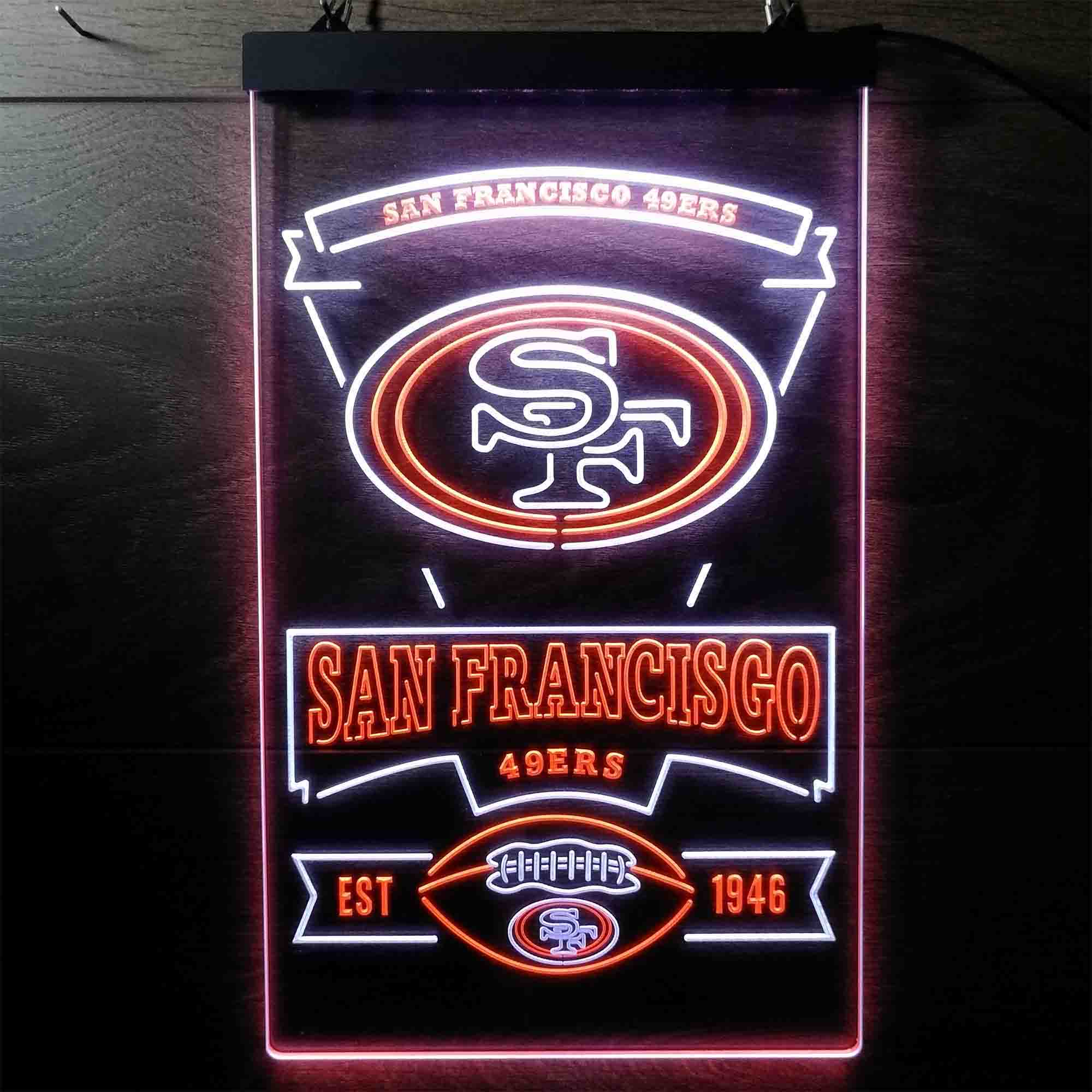 San Francisco 49ers Sports Bar Neon-Like LED Light Sign