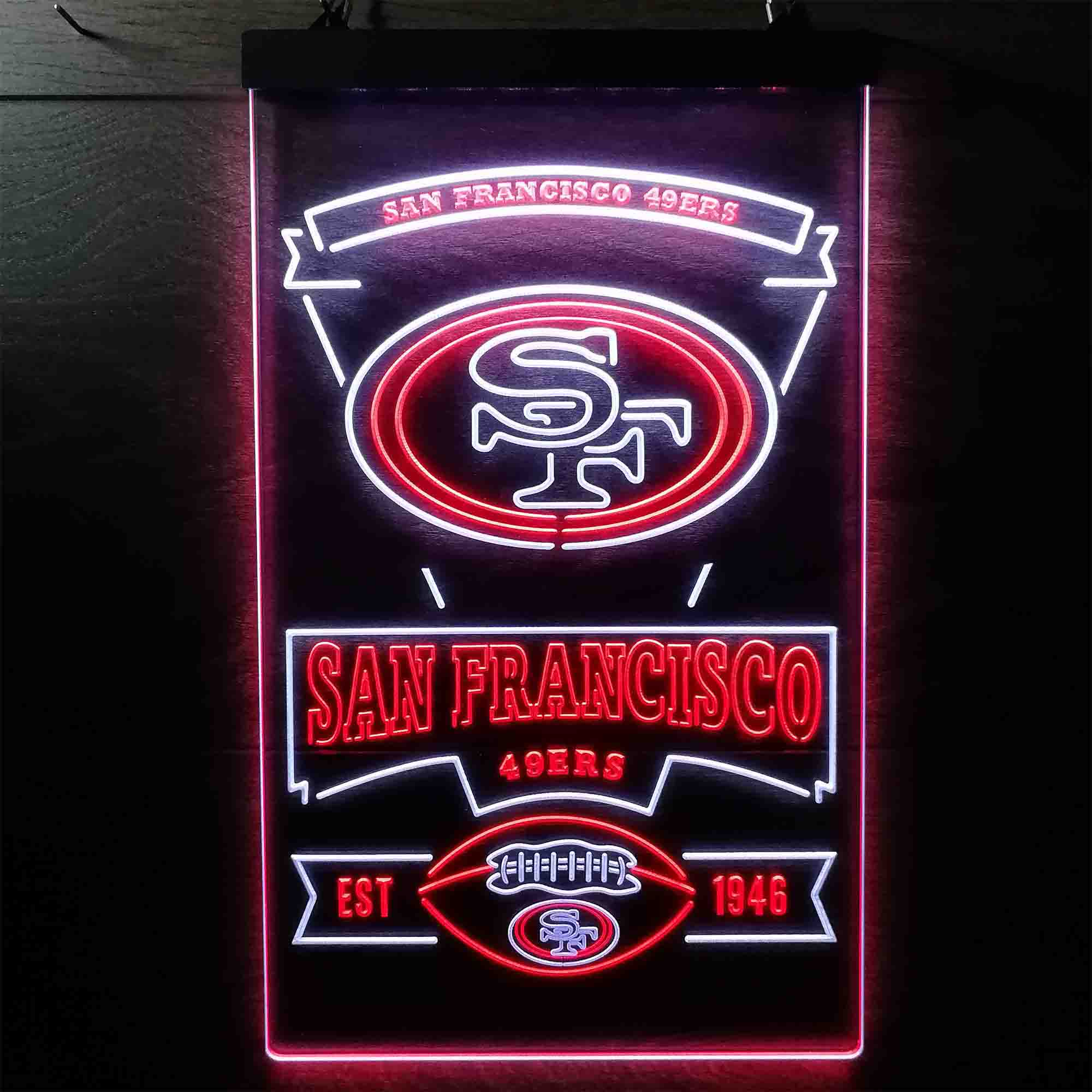 San Francisco 49ers Sports Bar Neon-Like LED Light Sign