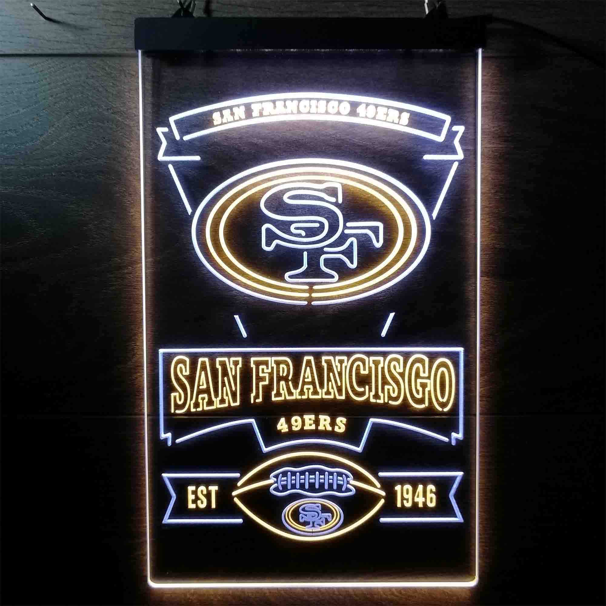 San Francisco 49ers Sports Bar Neon-Like LED Light Sign