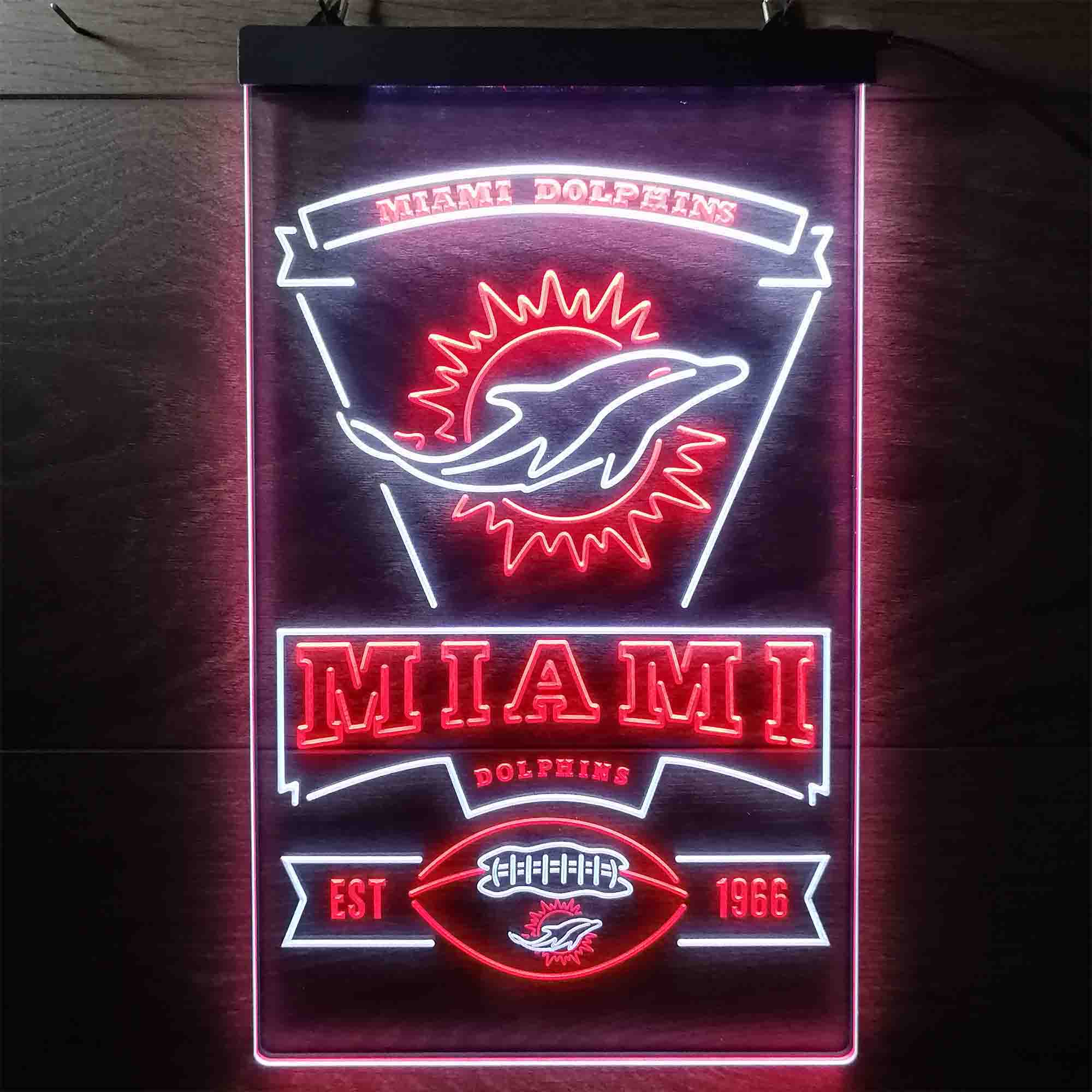 Miami Dolphins Memorabilia Neon Bar Led Light Sign