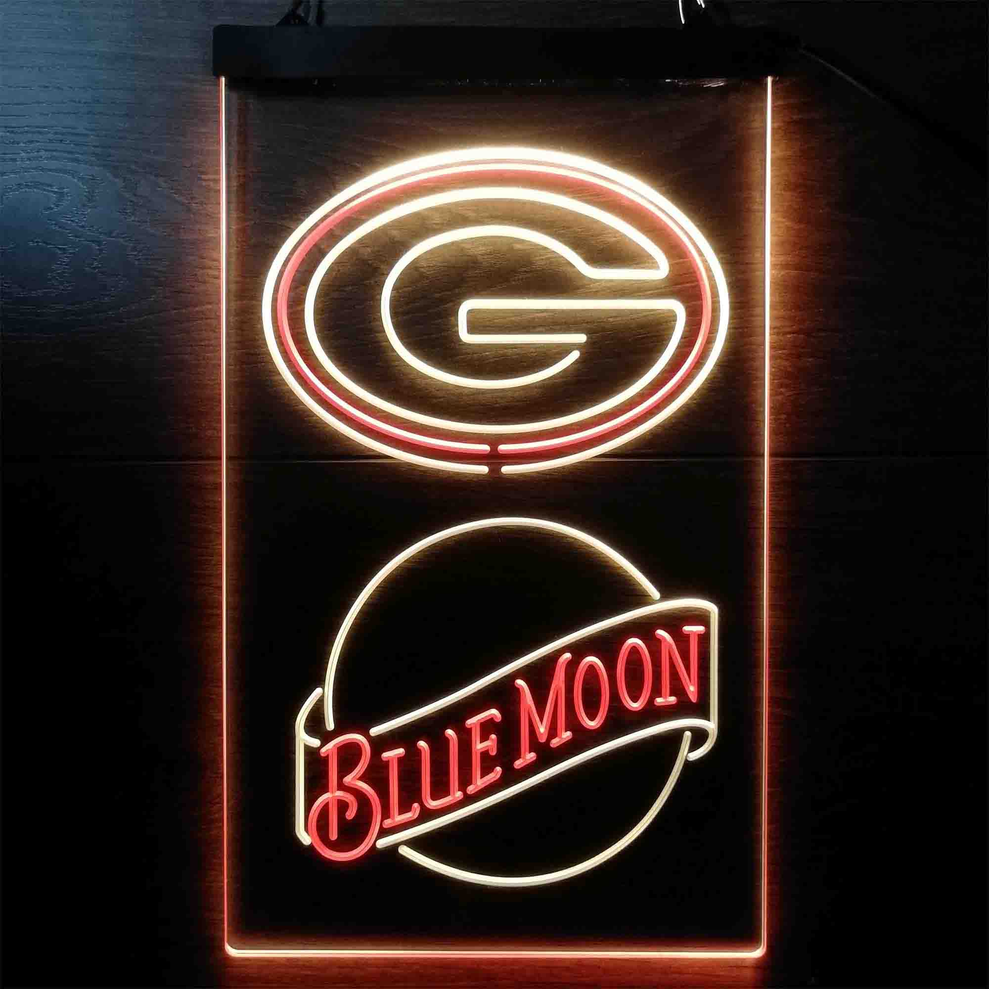 Blue Moon Bar Green Bay Packers Est. 1919 Neon-Like LED Sign - ProLedSign