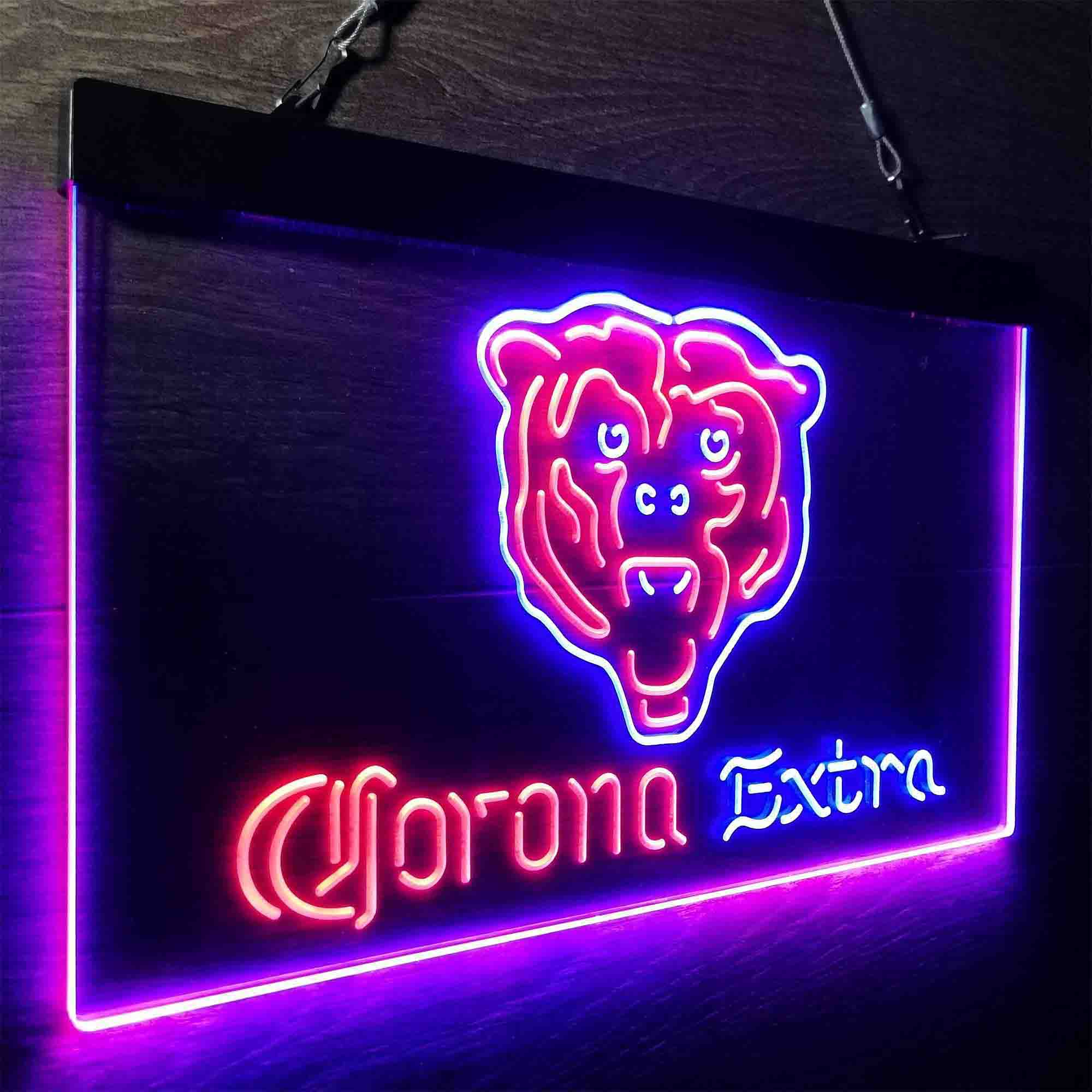 Chicago Bears Corona Extra Neon-Like LED Sign - ProLedSign