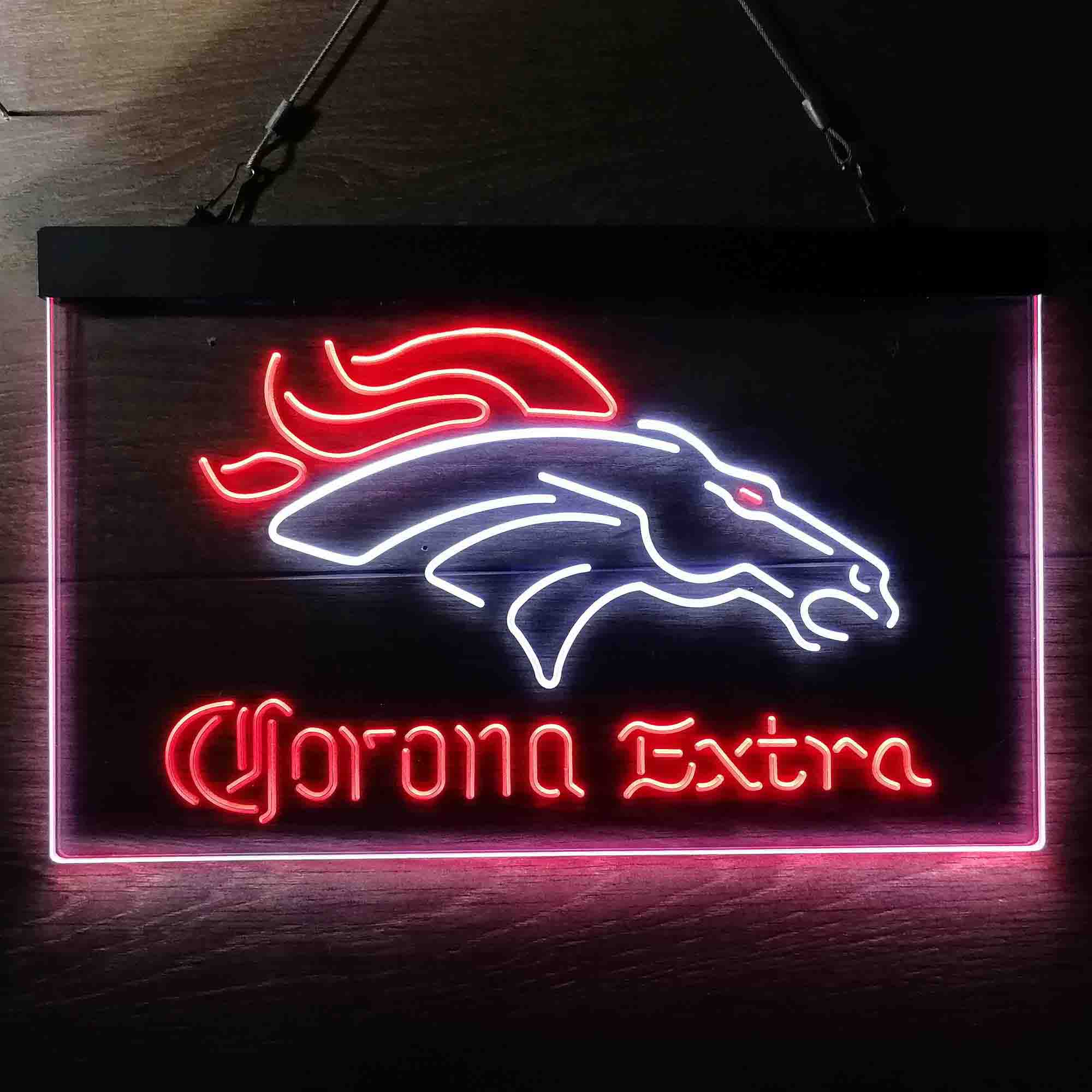 Denver Broncos Corona Extra Neon-Like LED Sign - ProLedSign