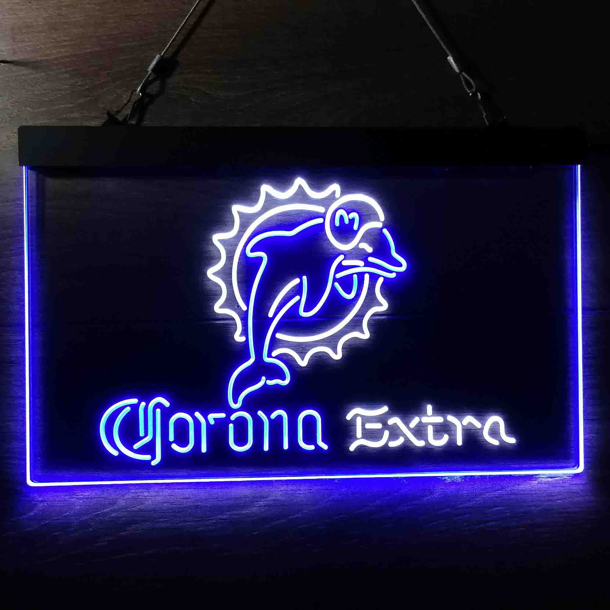 Miami Dolphins Corona Extra Bar Neon-Like LED Sign - ProLedSign